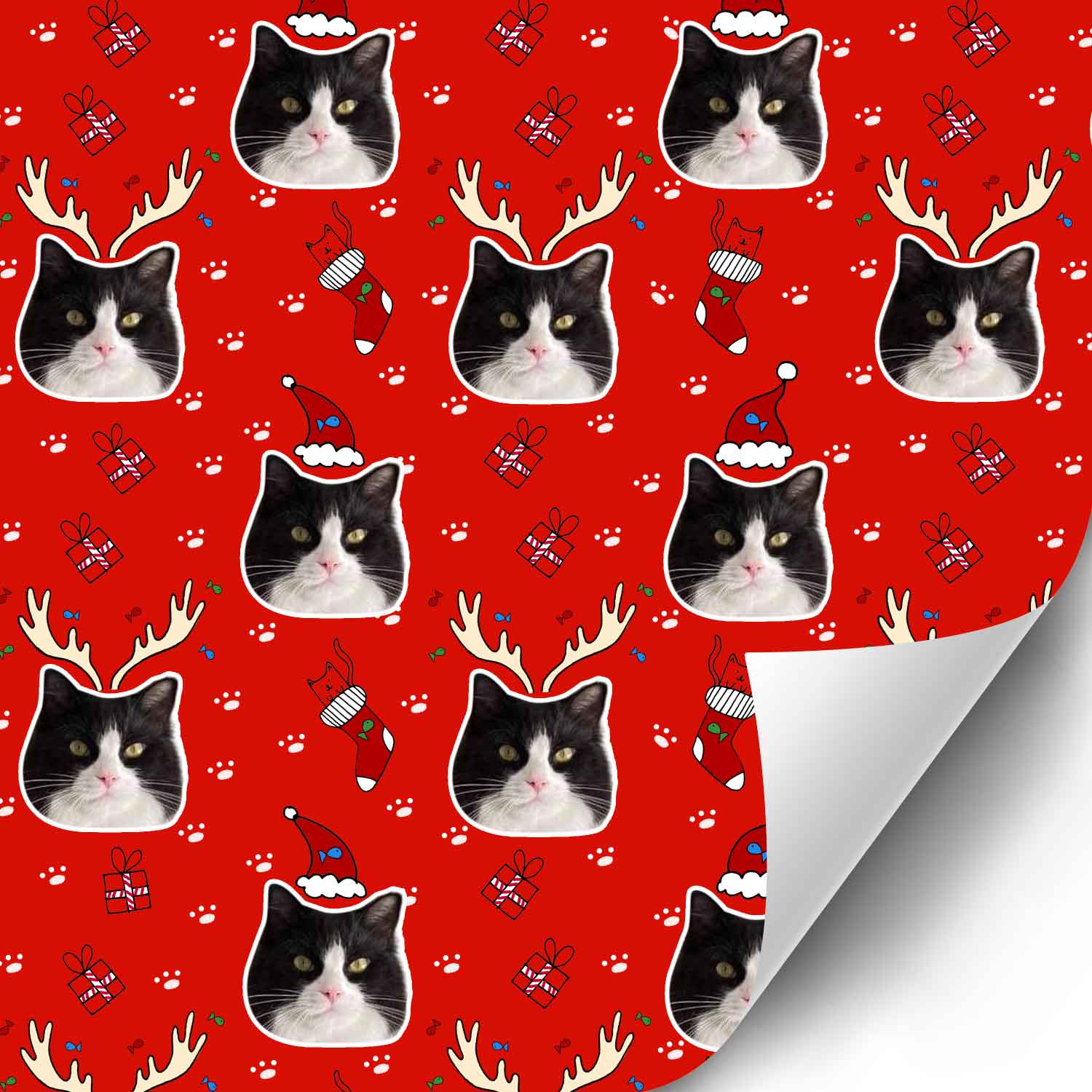 Christmas Cat Wrapping Paper