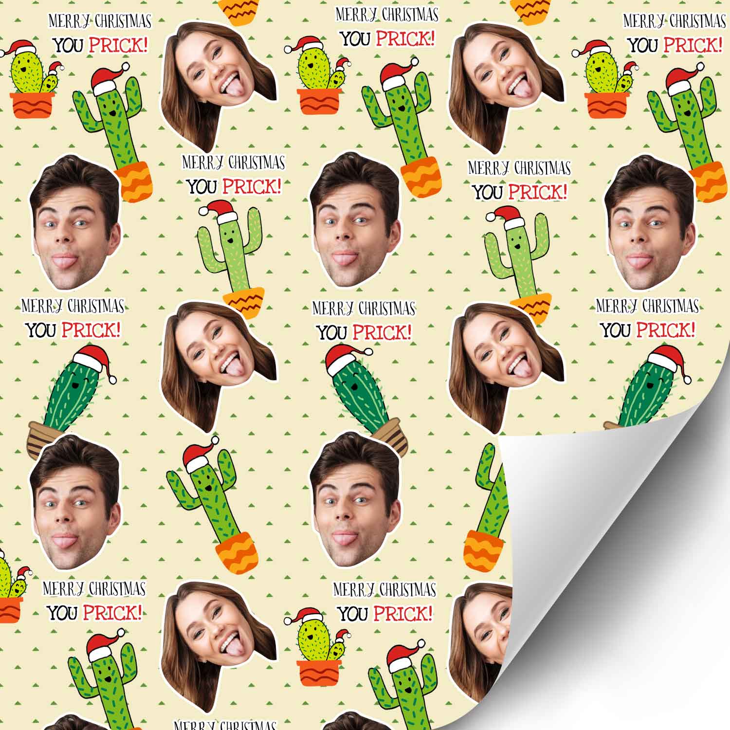 Merry Christmas You Prick Funny Personalised Wrapping Paper