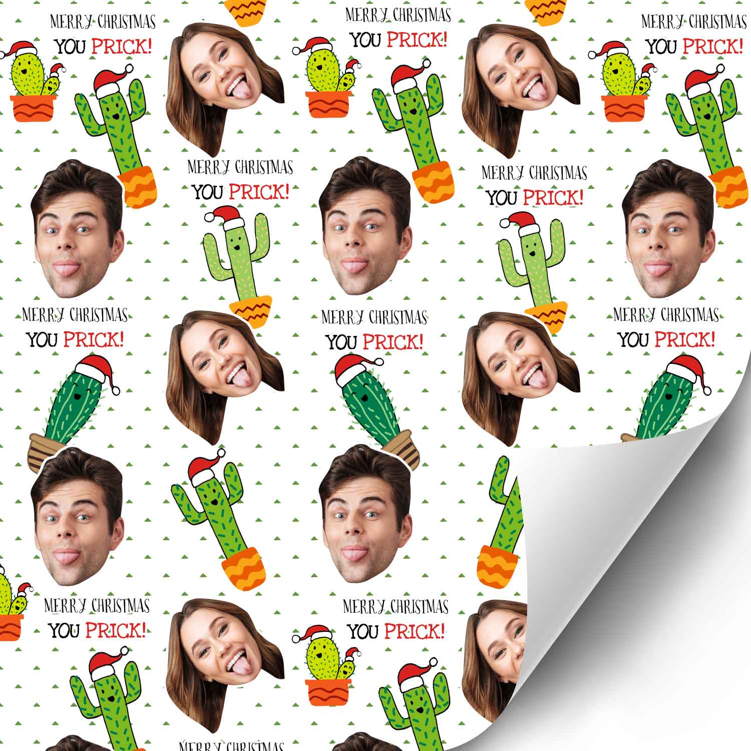 Merry Christmas You Prick Funny Personalised Wrapping Paper
