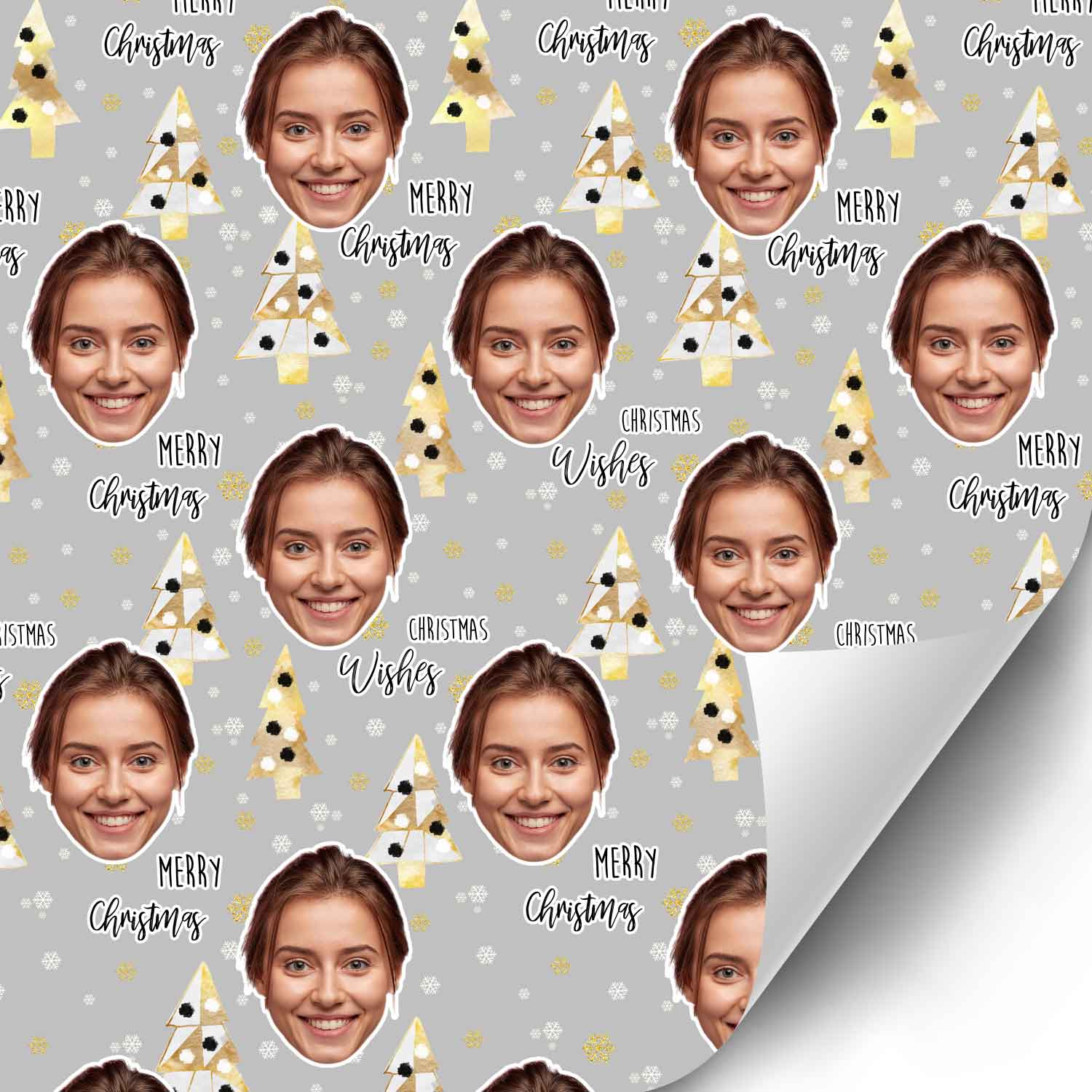 Tree Pattern Personalised Christmas Wrapping Paper