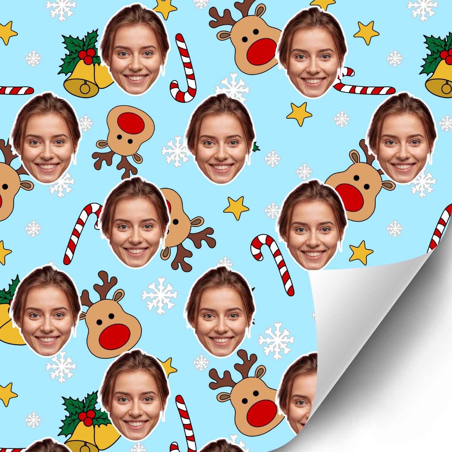 Reindeer Me Personalised Christmas Wrapping Paper
