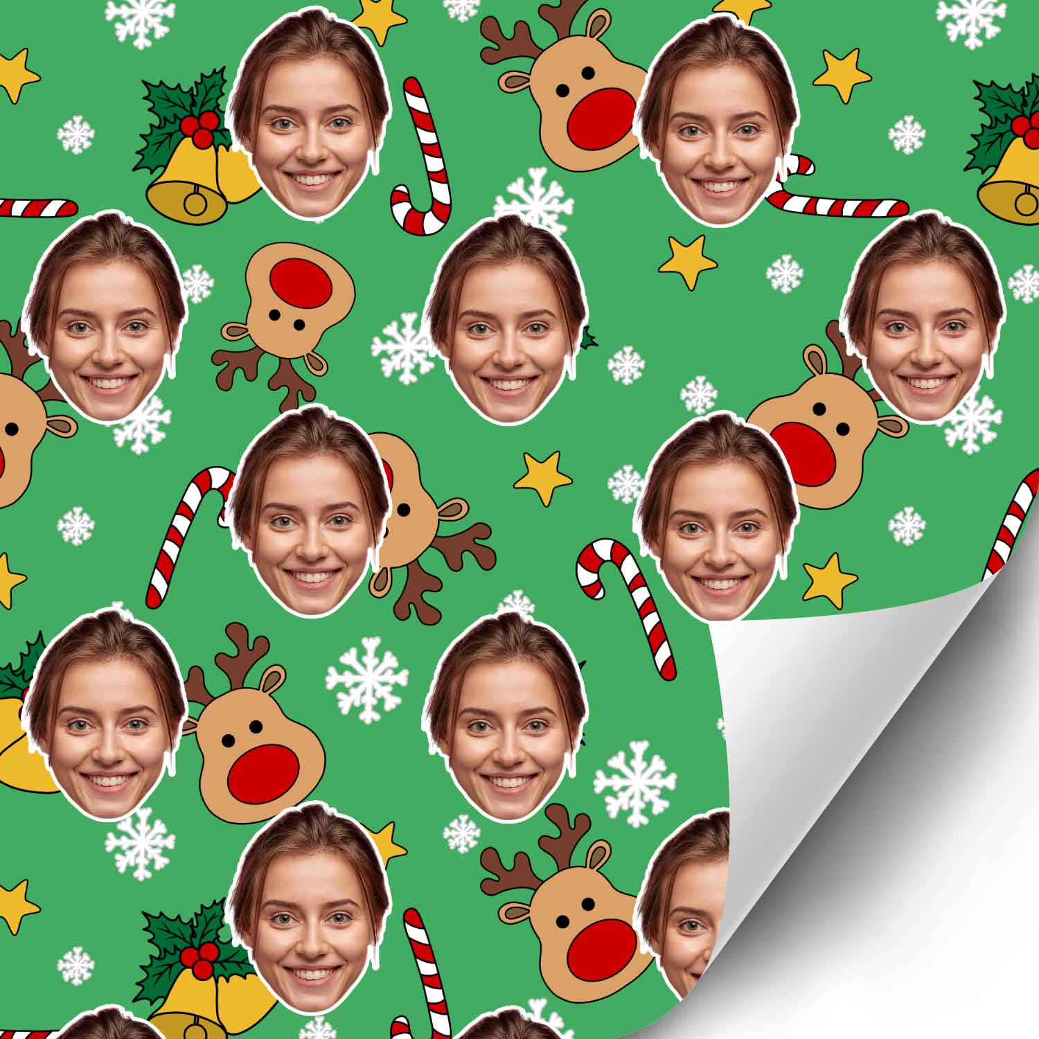 Reindeer Me Personalised Christmas Wrapping Paper