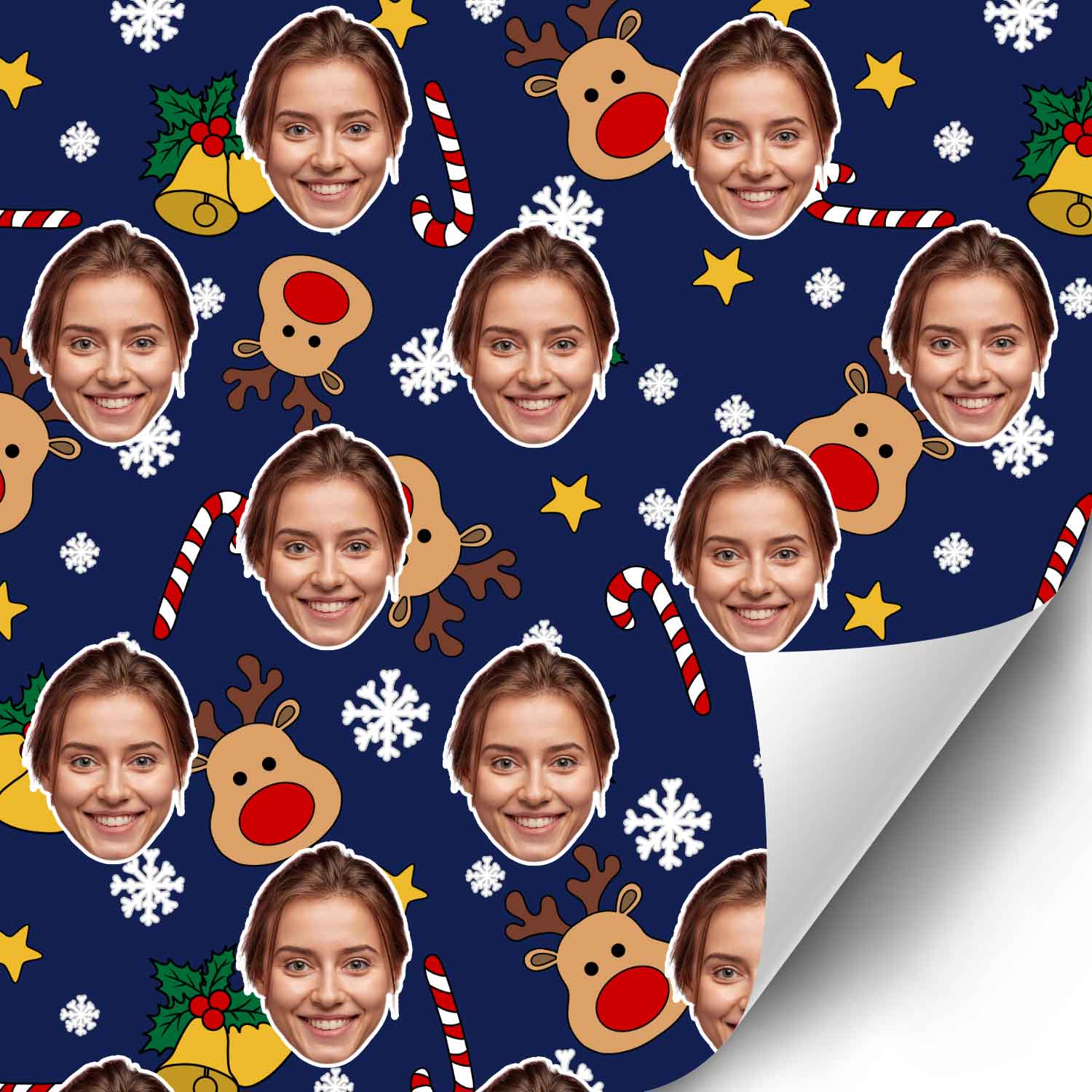 Reindeer Me Personalised Christmas Wrapping Paper