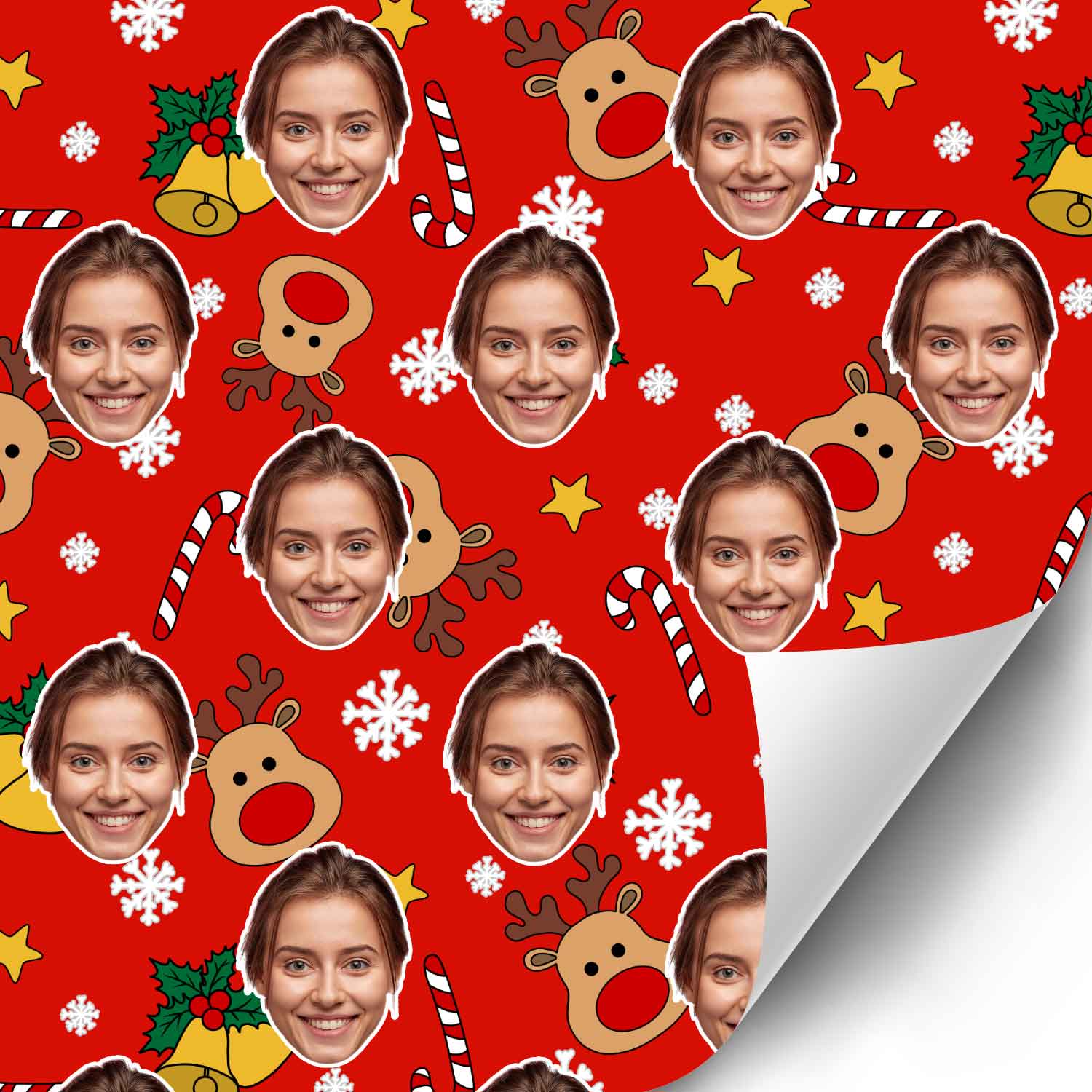 Reindeer Me Personalised Christmas Wrapping Paper