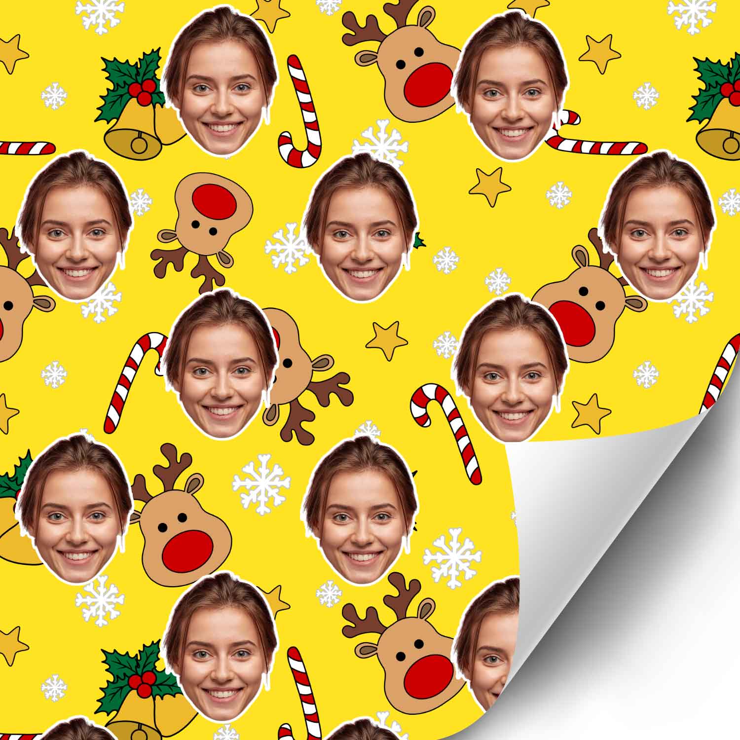 Reindeer Me Personalised Christmas Wrapping Paper