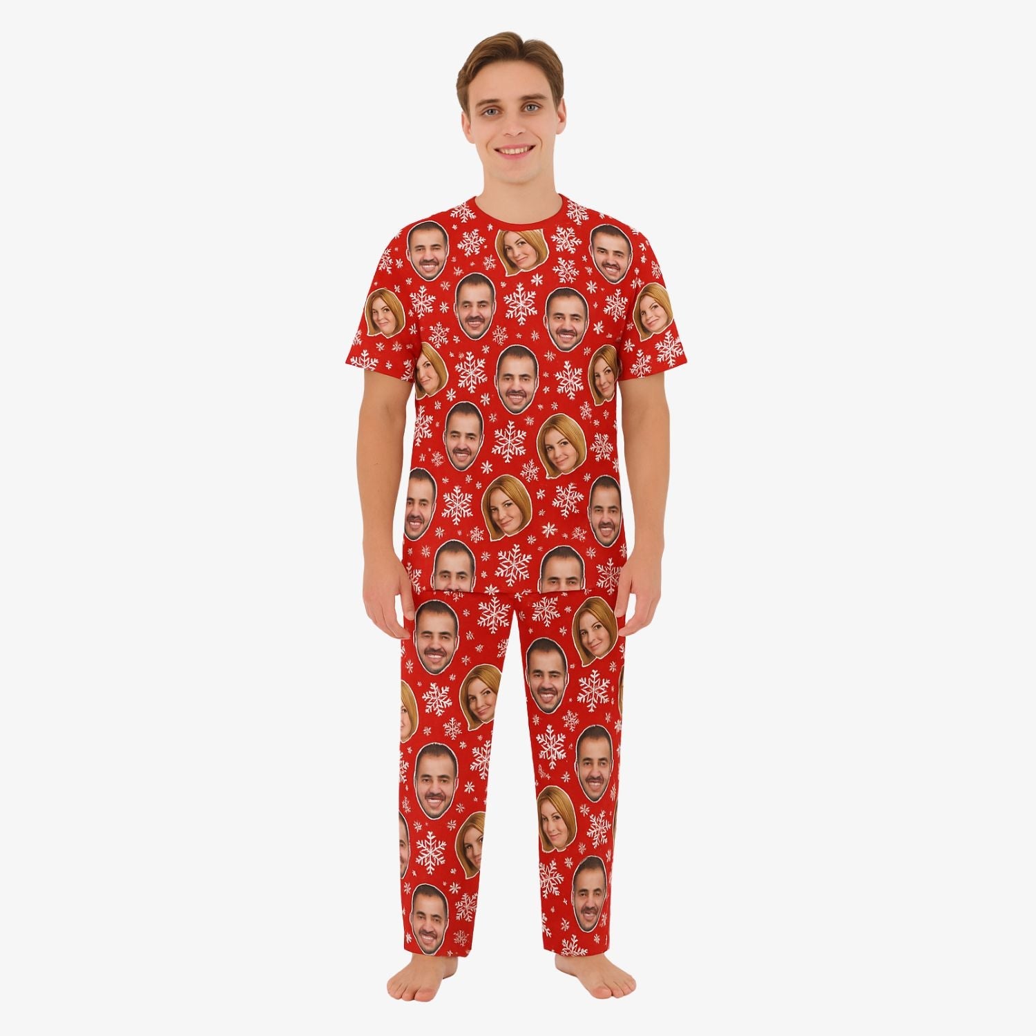 Men's Snowflake Christmas Pyjamas