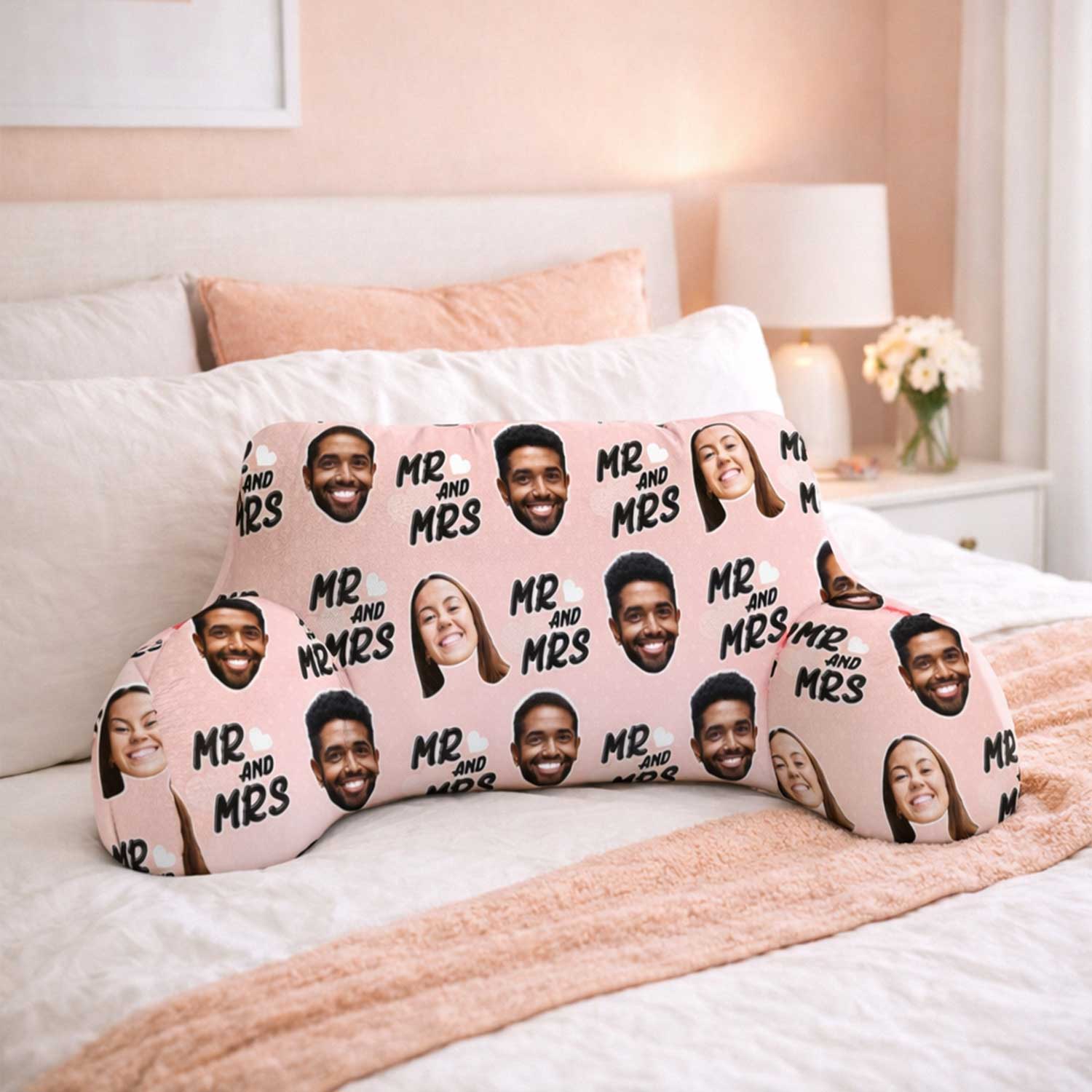 Personalised Mr & Mrs Cuddle Cushion