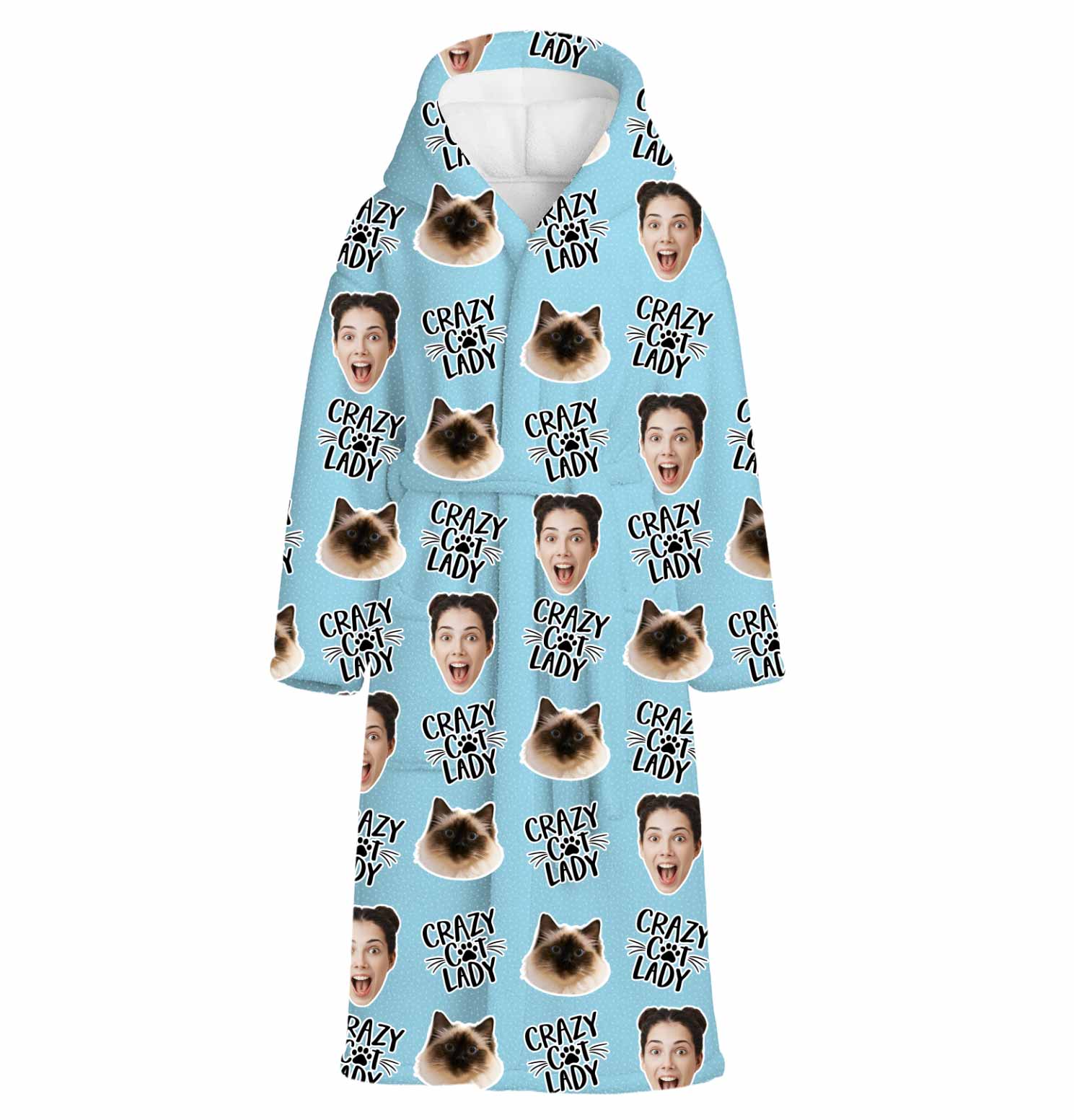 Crazy Cat Lady Personalised Dressing Gown