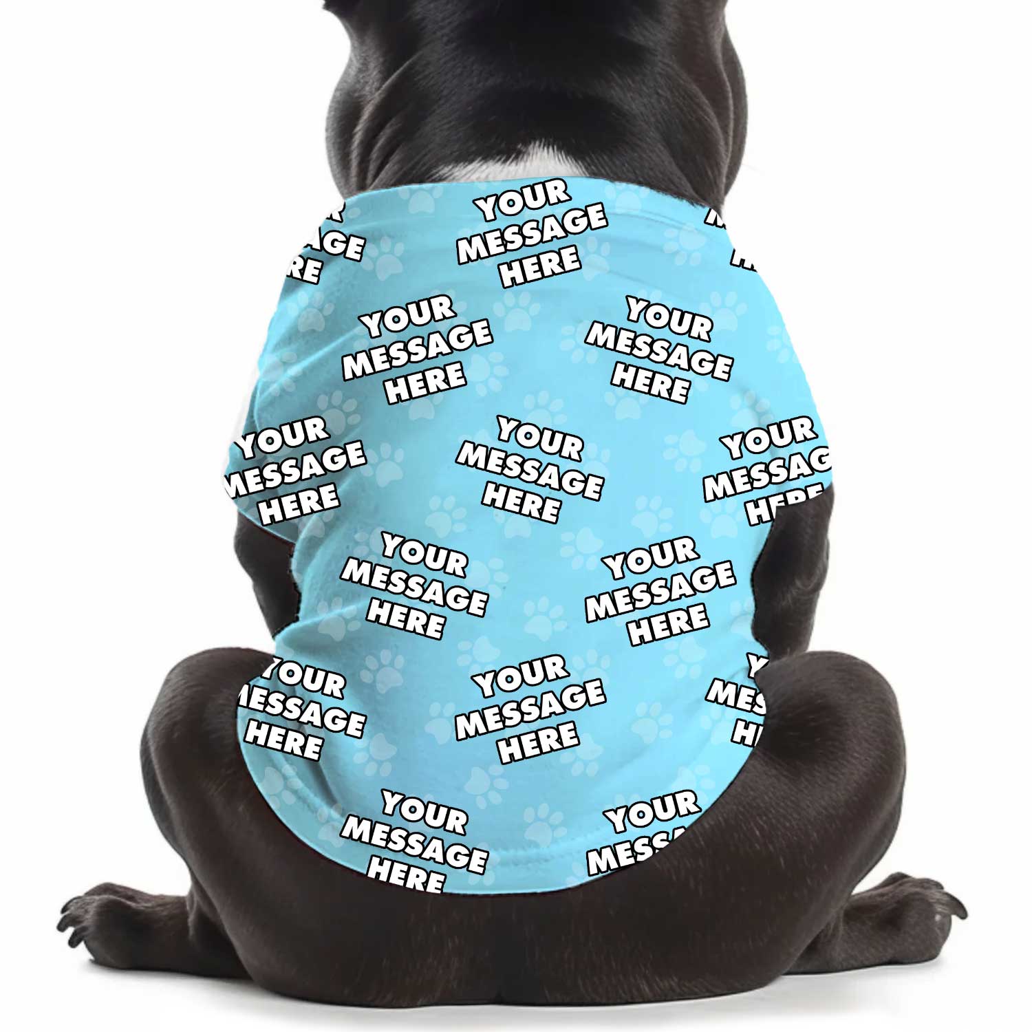 Your Message Personalised Dog T Shirt