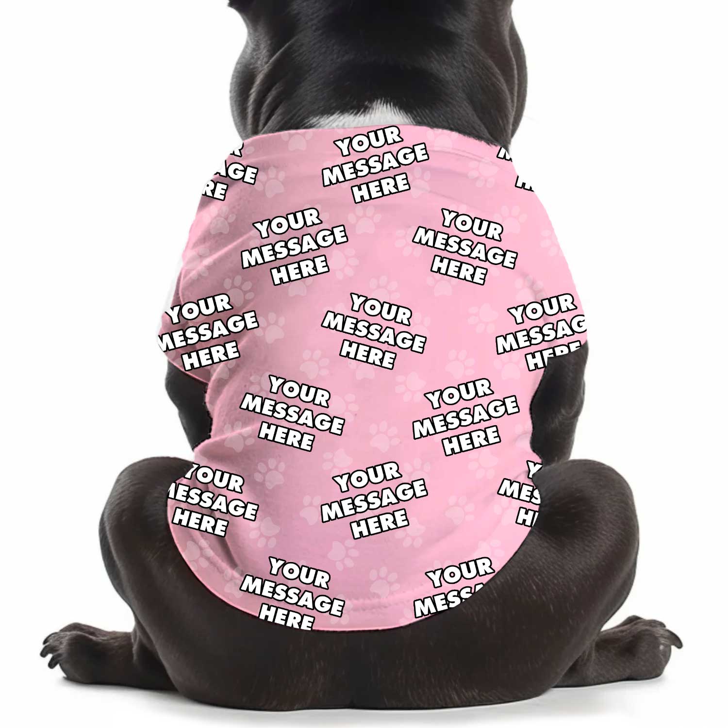 Your Message Personalised Dog T Shirt