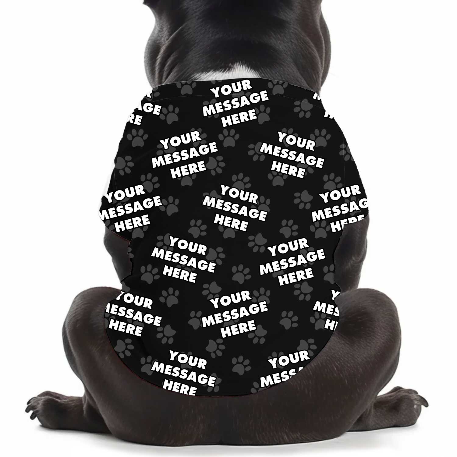 Your Message Personalised Dog T Shirt
