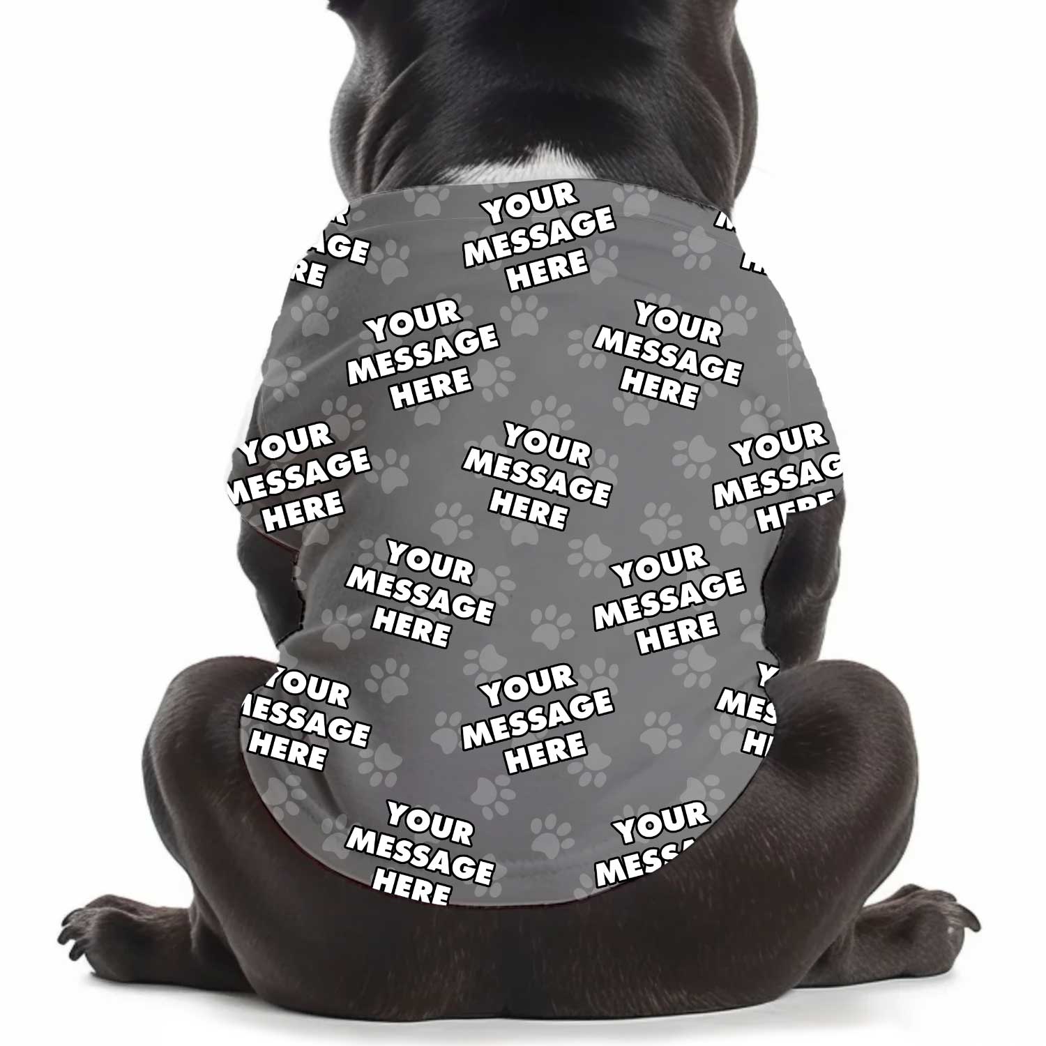 Your Message Personalised Dog T Shirt