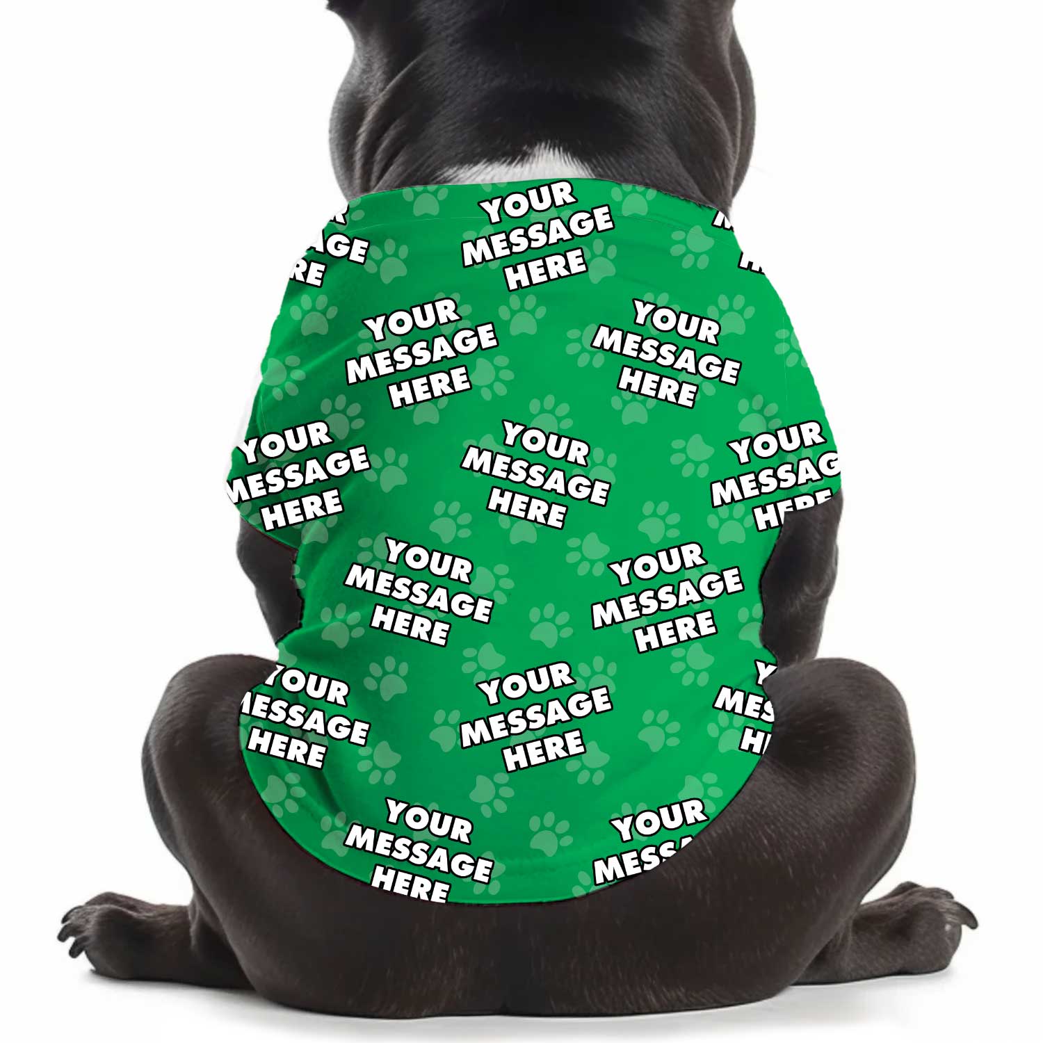 Your Message Personalised Dog T Shirt