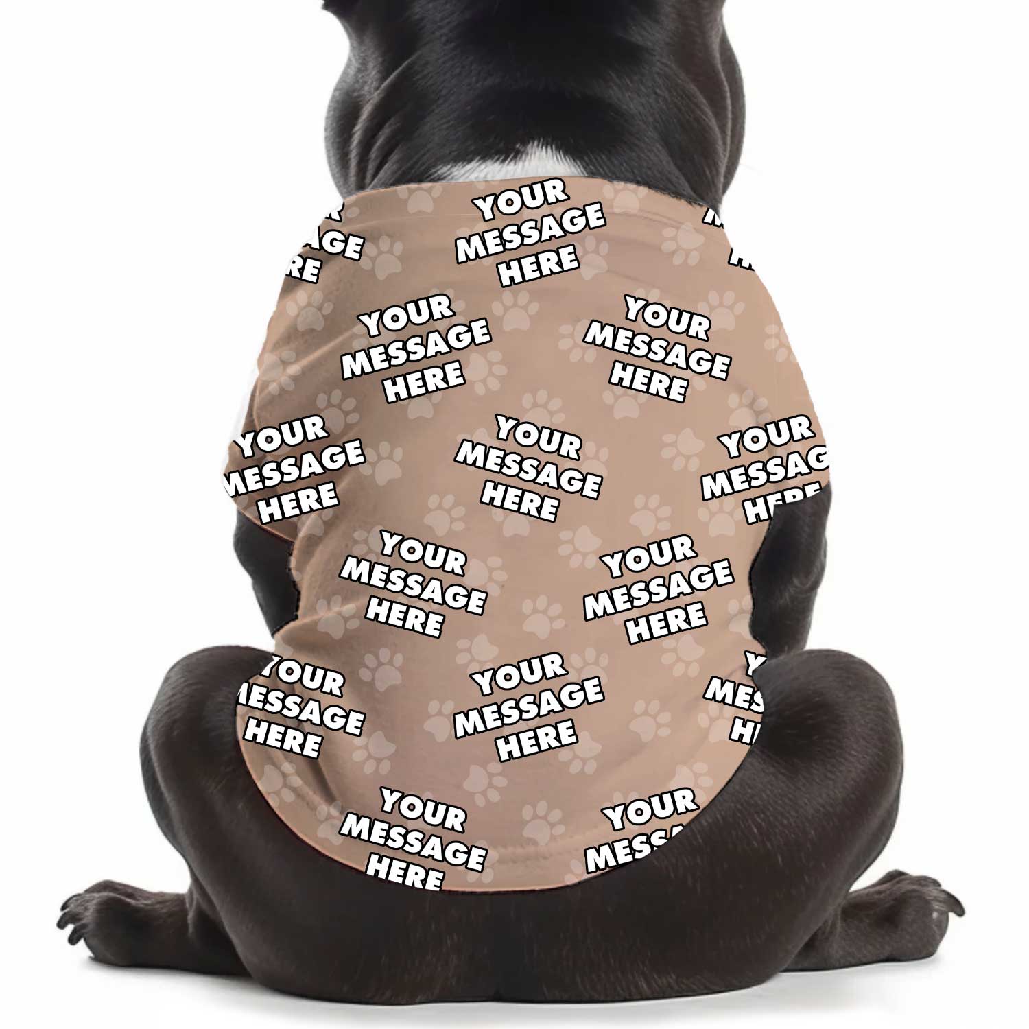 Your Message Personalised Dog T Shirt