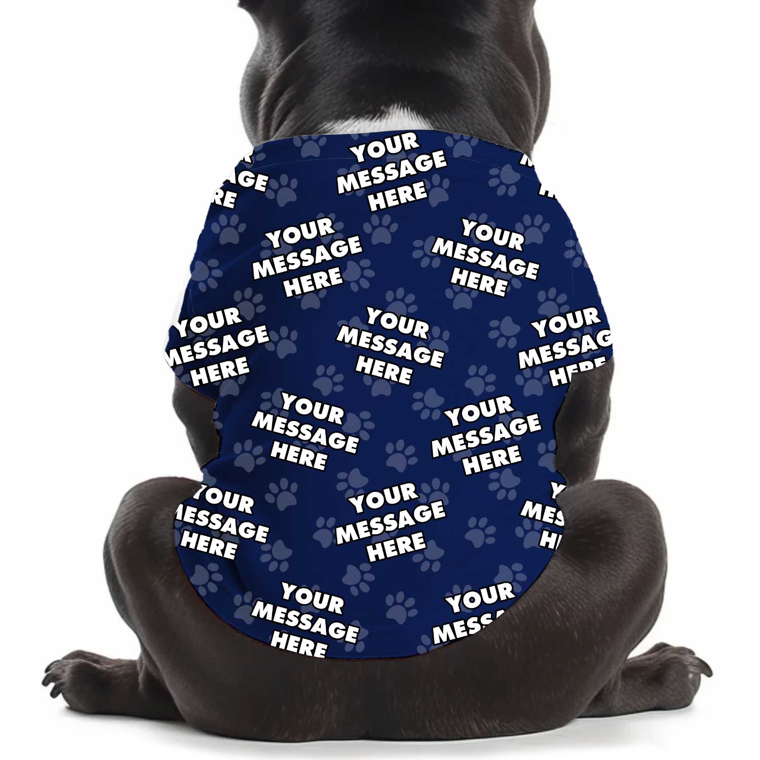Your Message Personalised Dog T Shirt