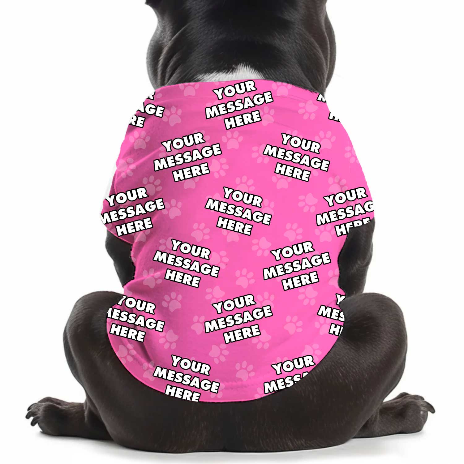 Your Message Personalised Dog T Shirt