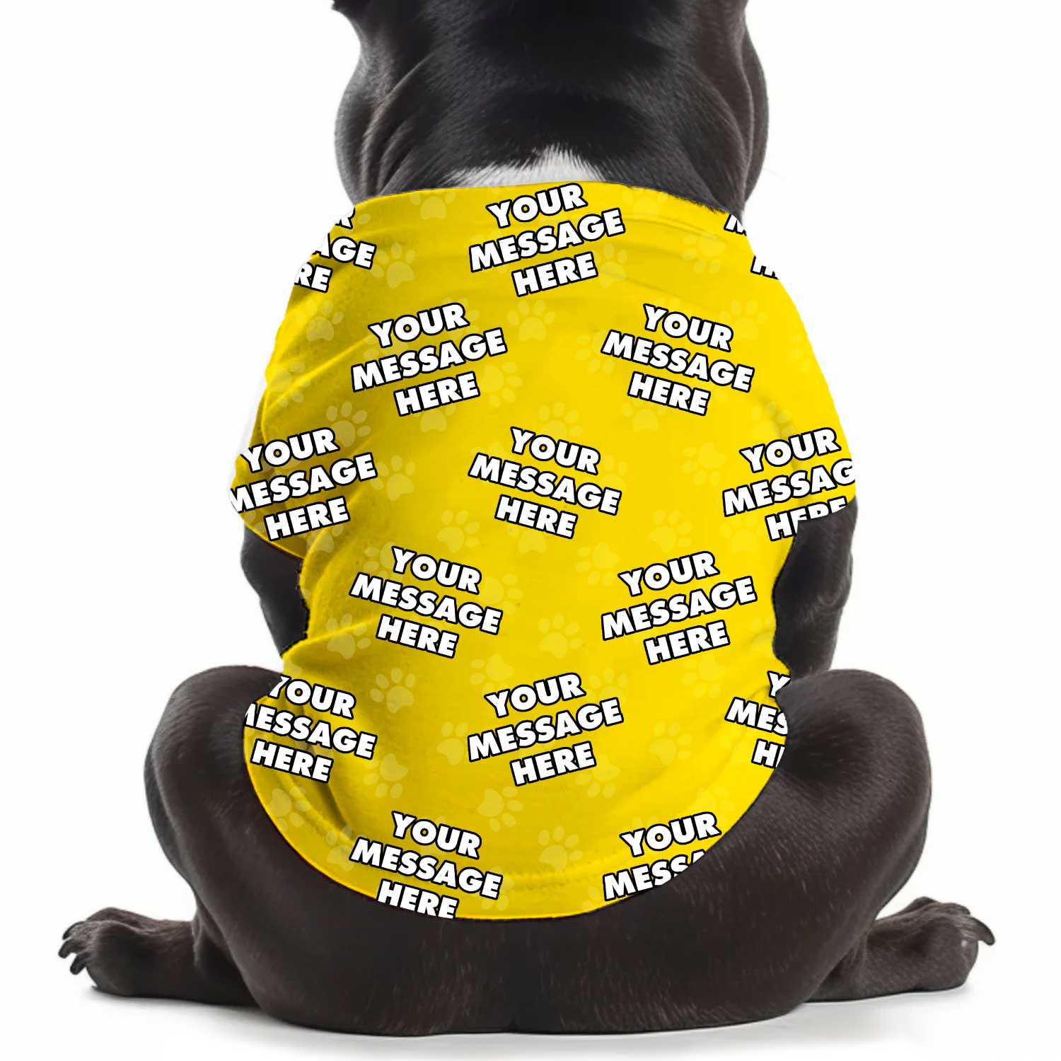 Your Message Personalised Dog T Shirt