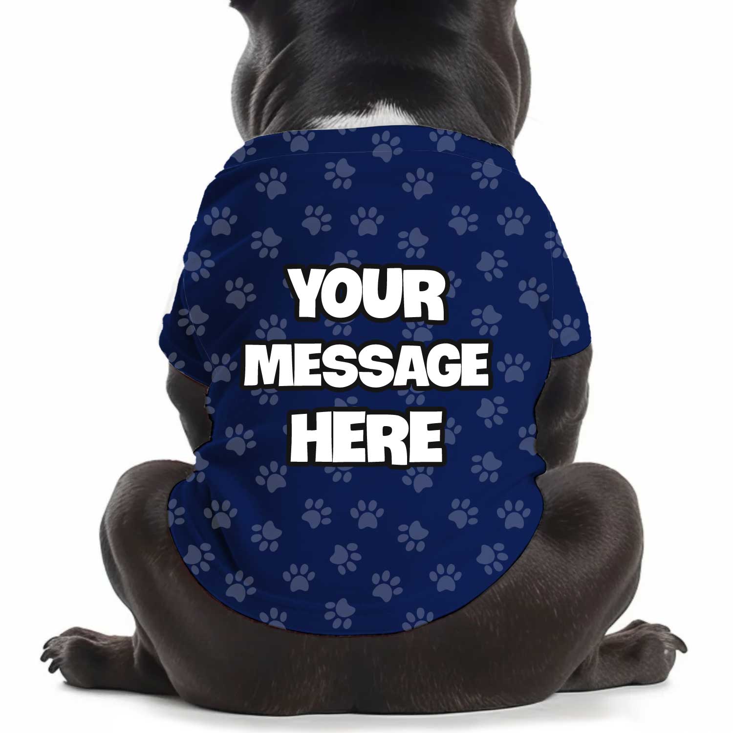 Custom Message Personalised Dog T Shirt