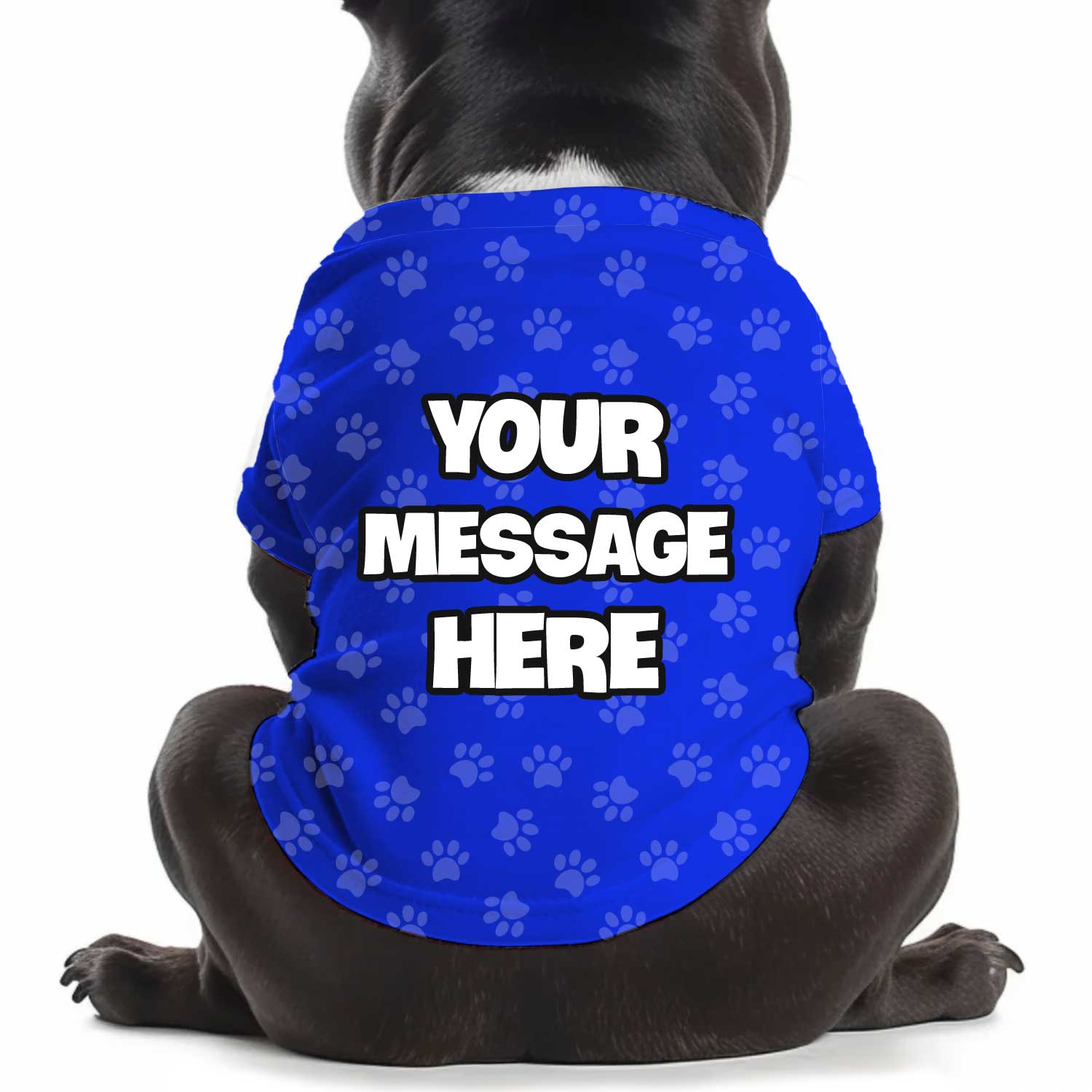 Custom Message Personalised Dog T Shirt