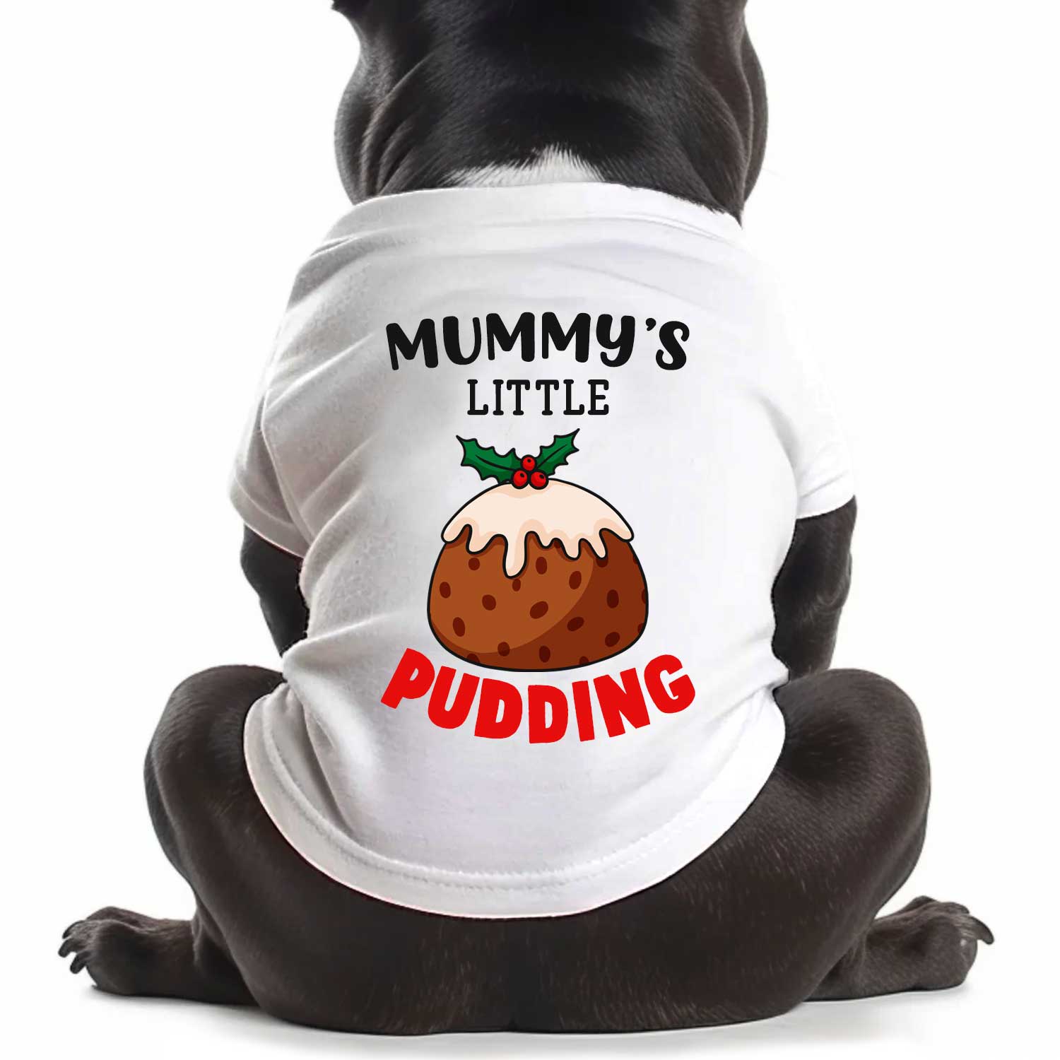 Mummy's Little Pudding Christmas Dog T Shirt
