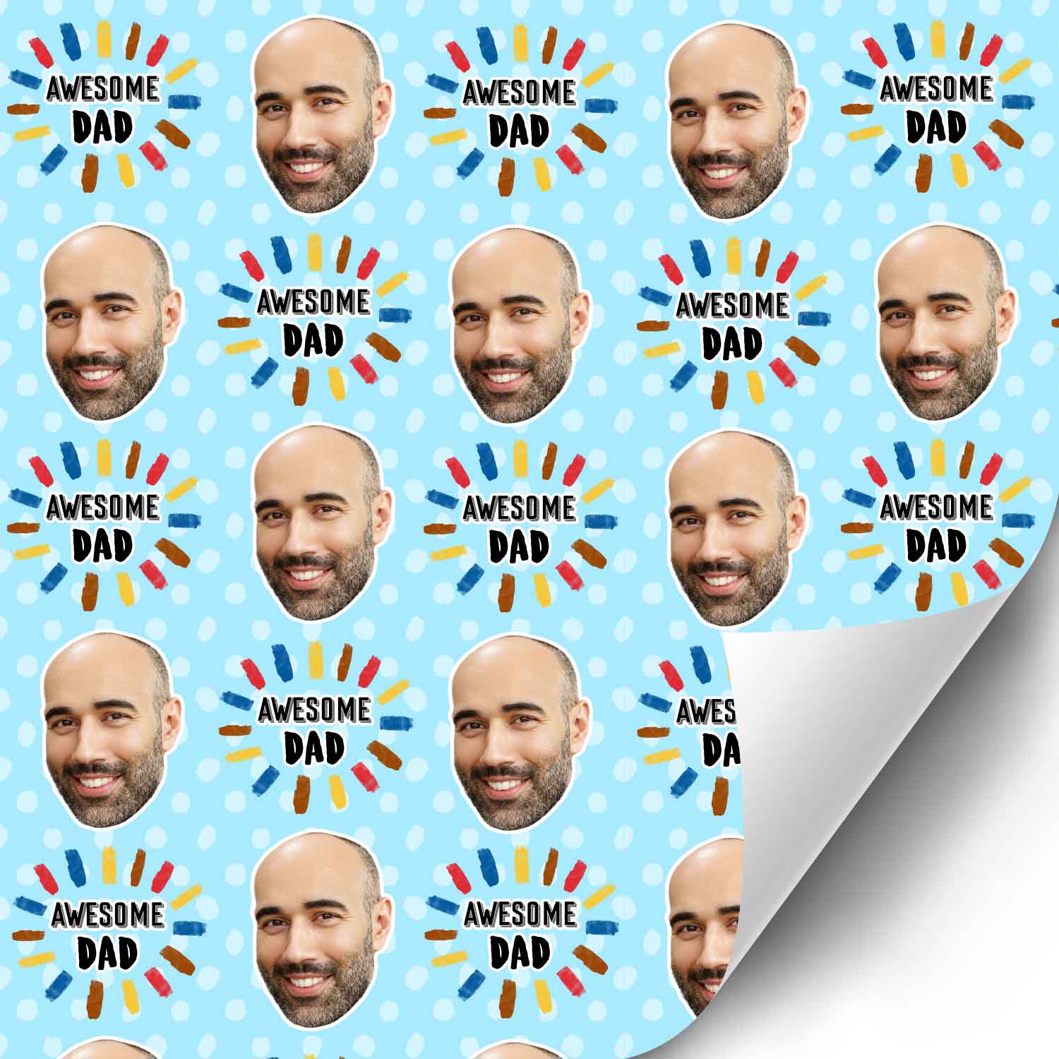 Awesome Dad Personalised Wrapping Paper