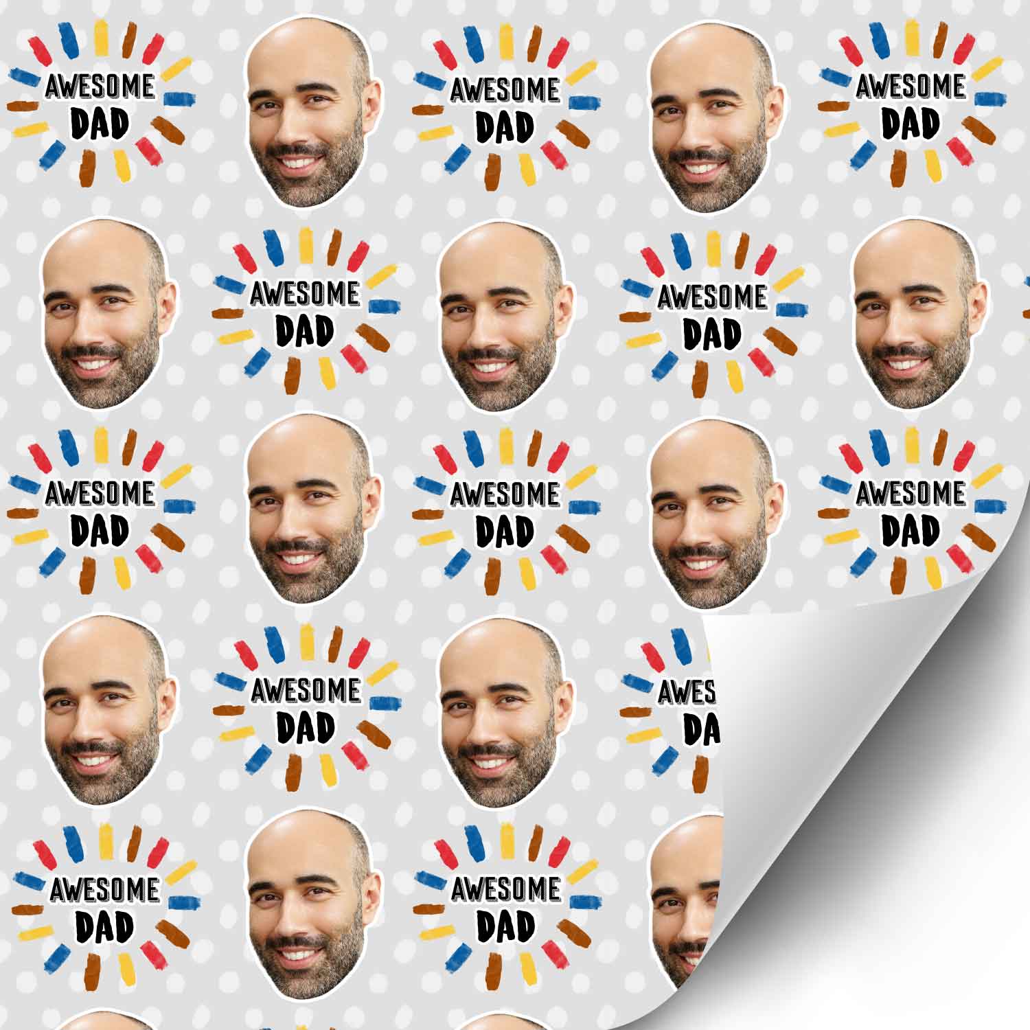 Awesome Dad Personalised Wrapping Paper