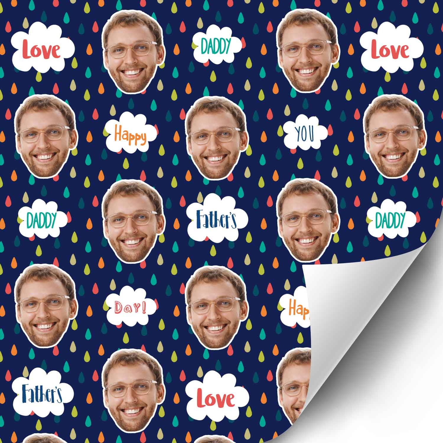 Love You Daddy Personalised Father's Day Wrapping Paper