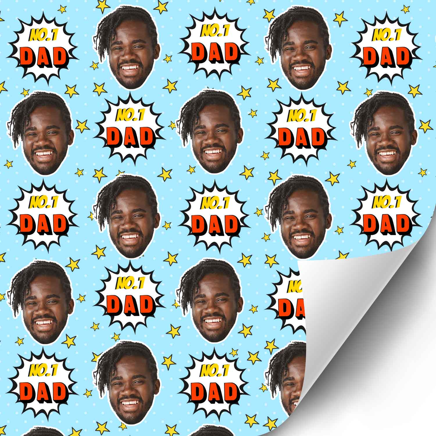 Number 1 Dad Personalised Wrapping Paper