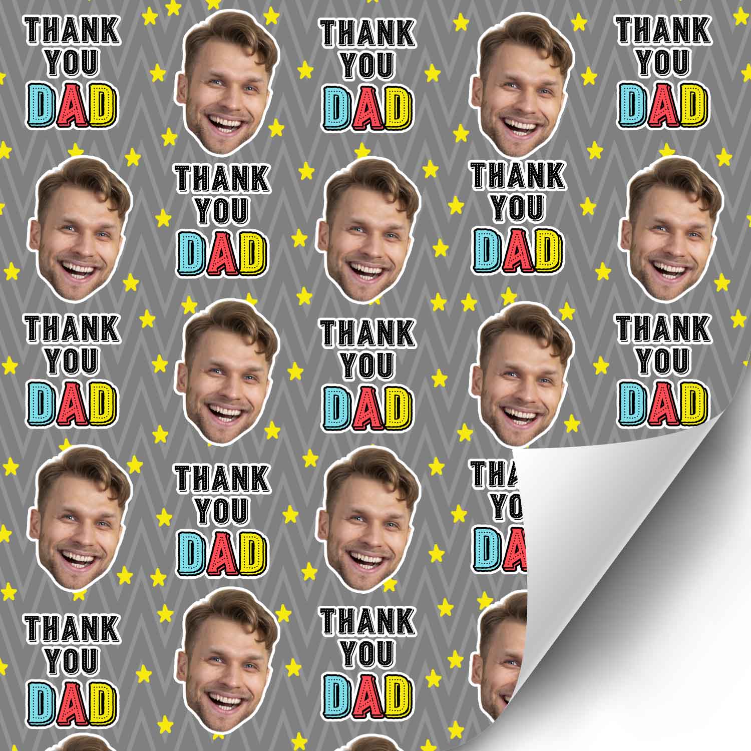 Thank You Dad Personalised Wrapping Paper
