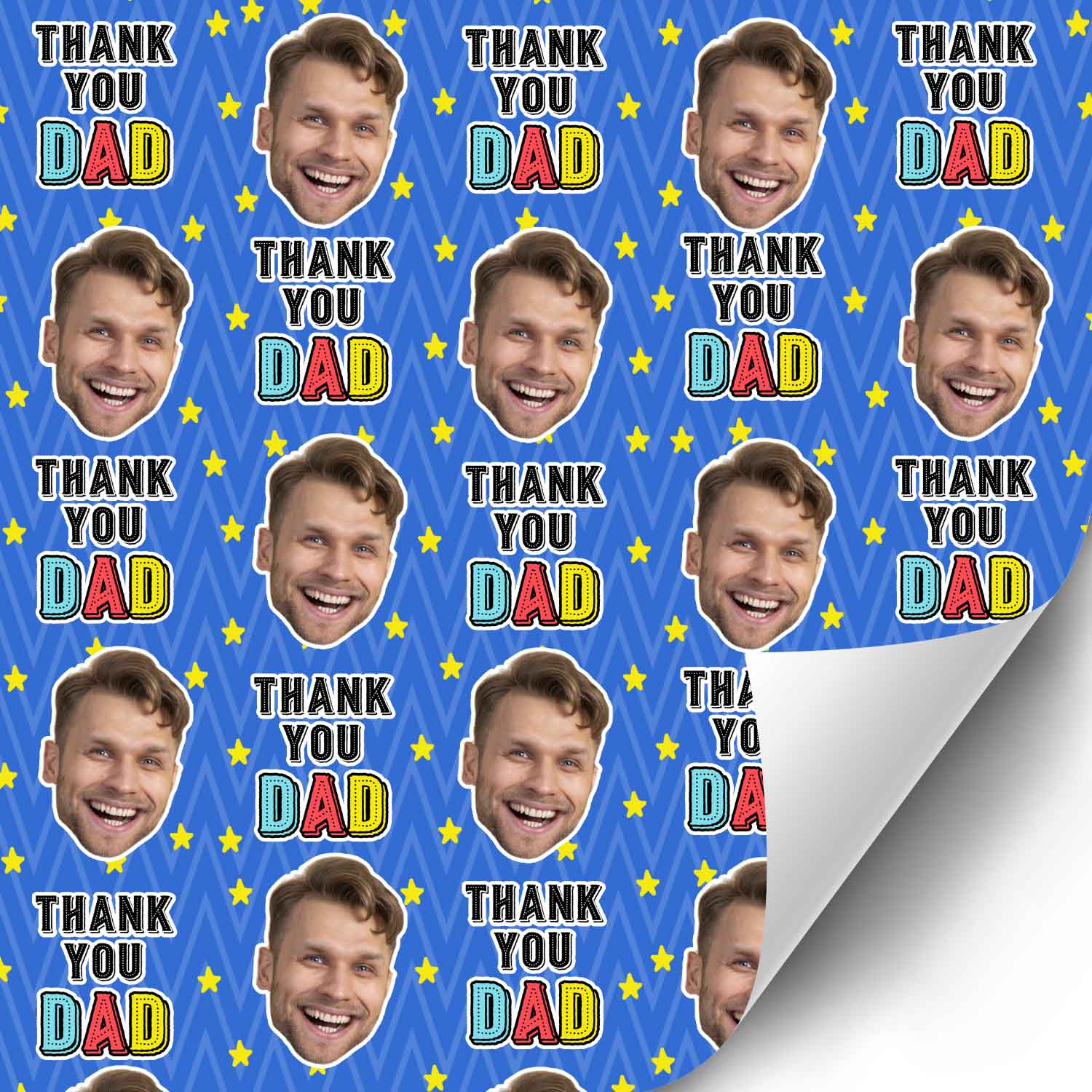 Thank You Dad Personalised Wrapping Paper