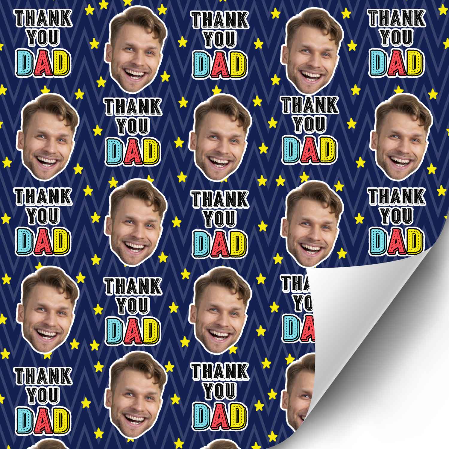 Thank You Dad Personalised Wrapping Paper