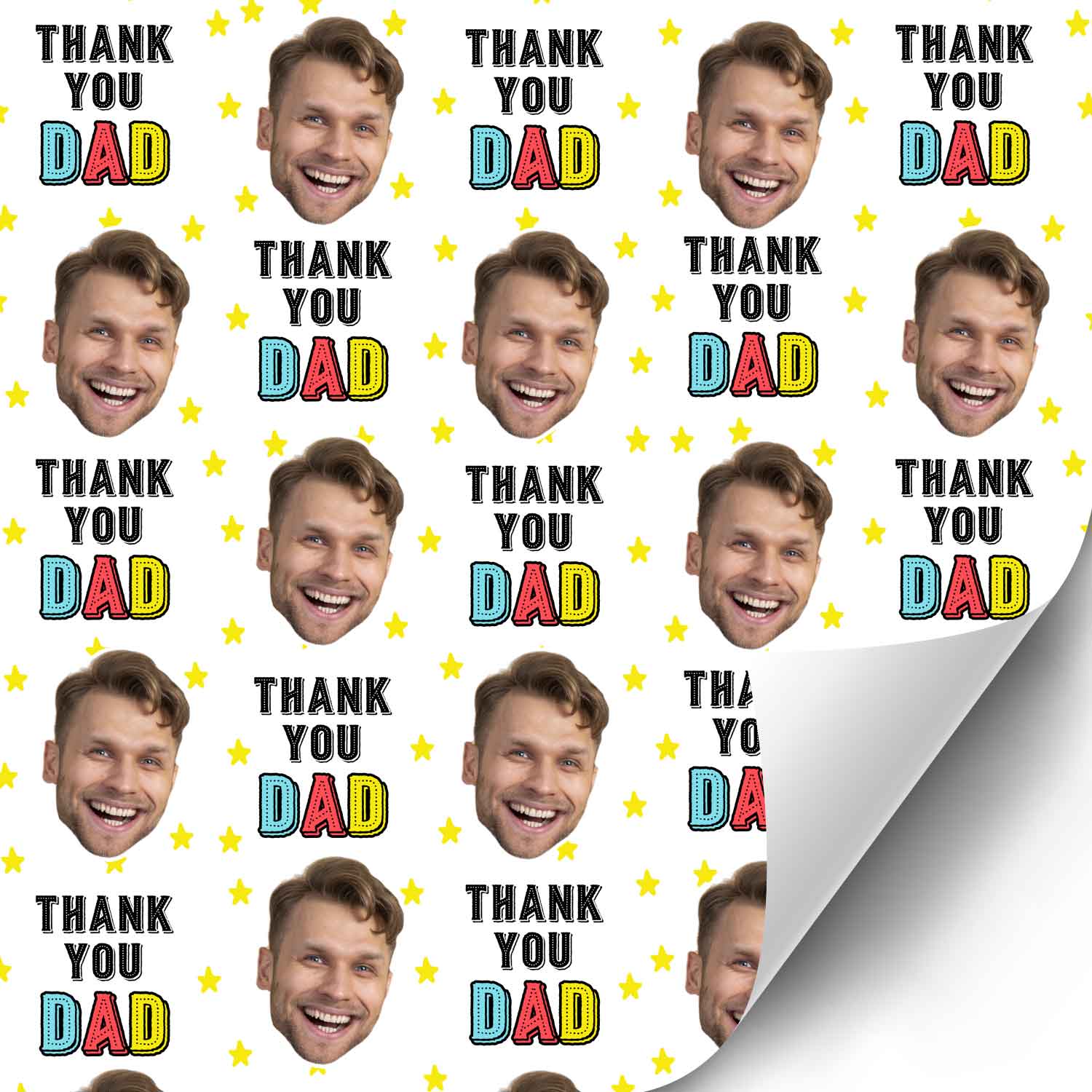 Thank You Dad Personalised Wrapping Paper