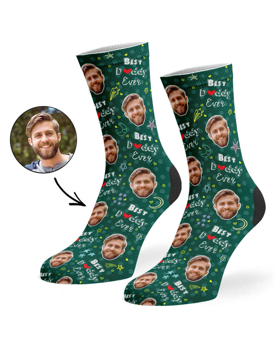 Best Daddy Ever Face Socks