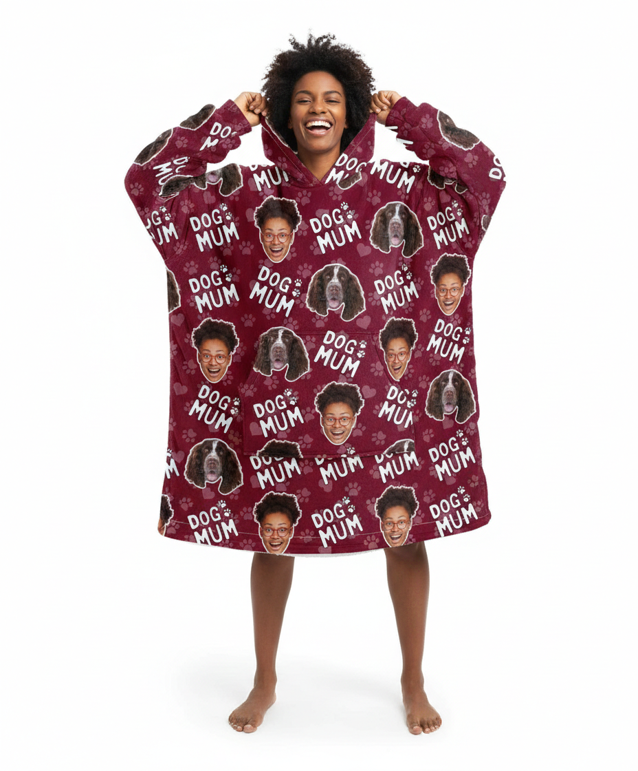 Dog Mum Personalised Hoodie Blanket