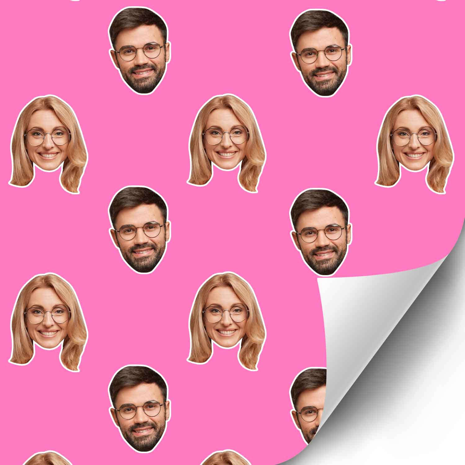 Couples Face Wrapping Paper