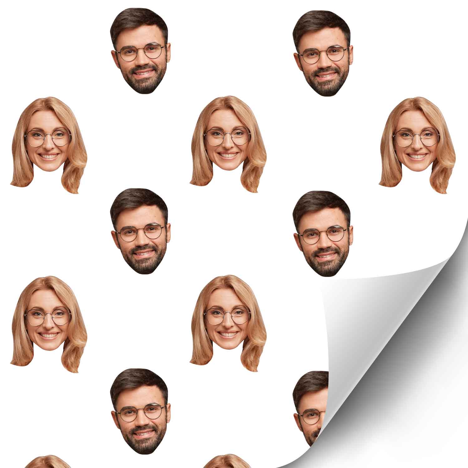 Couples Face Wrapping Paper