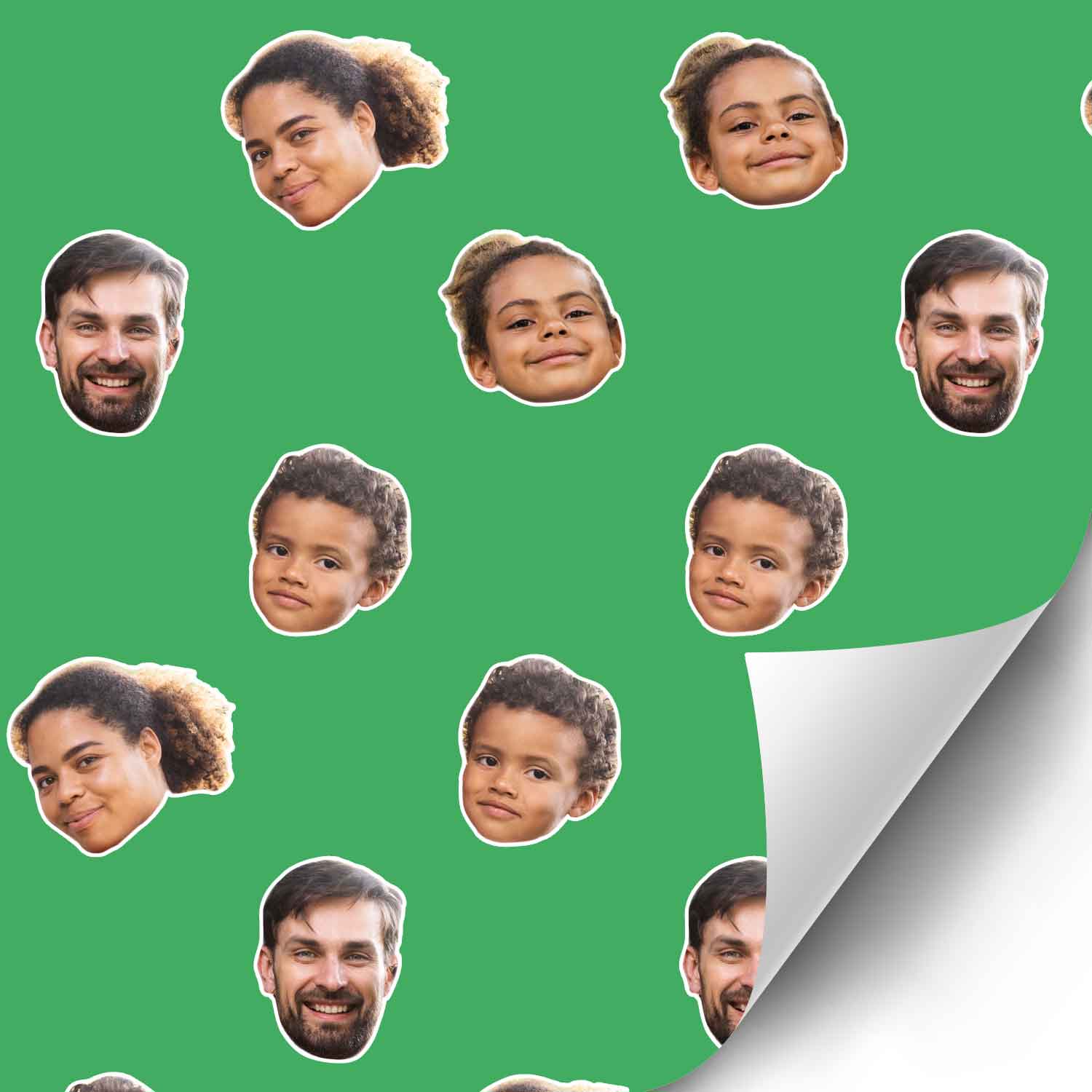 Family Faces Pattern Custom Wrapping Paper