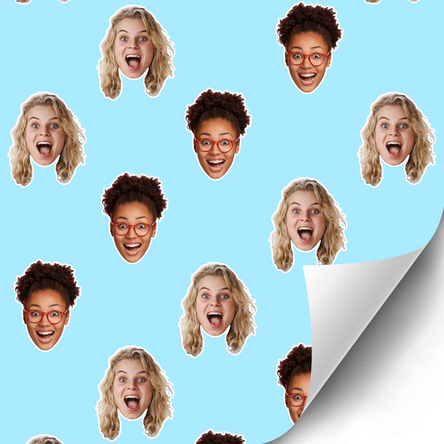Friends Faces Personalised Wrapping Paper