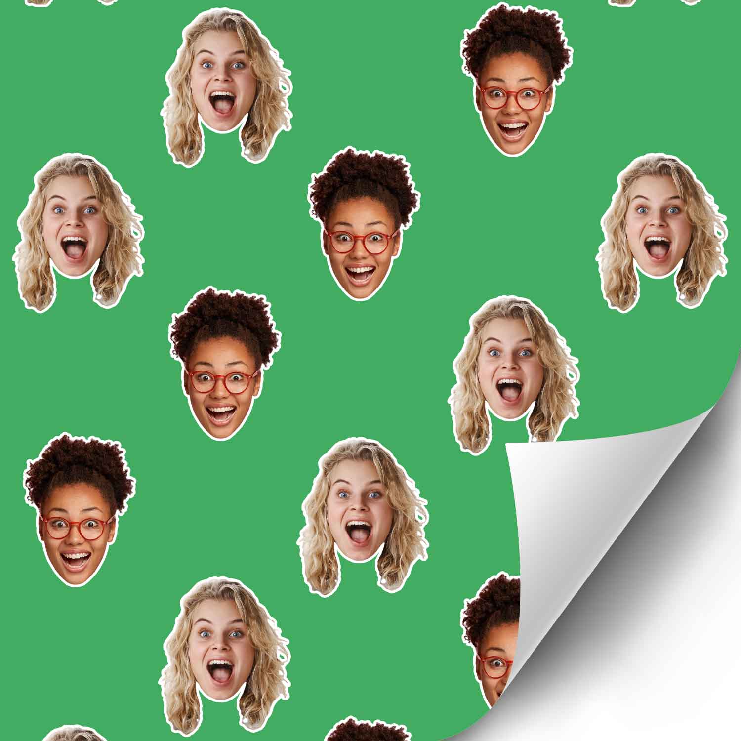 Friends Faces Personalised Wrapping Paper