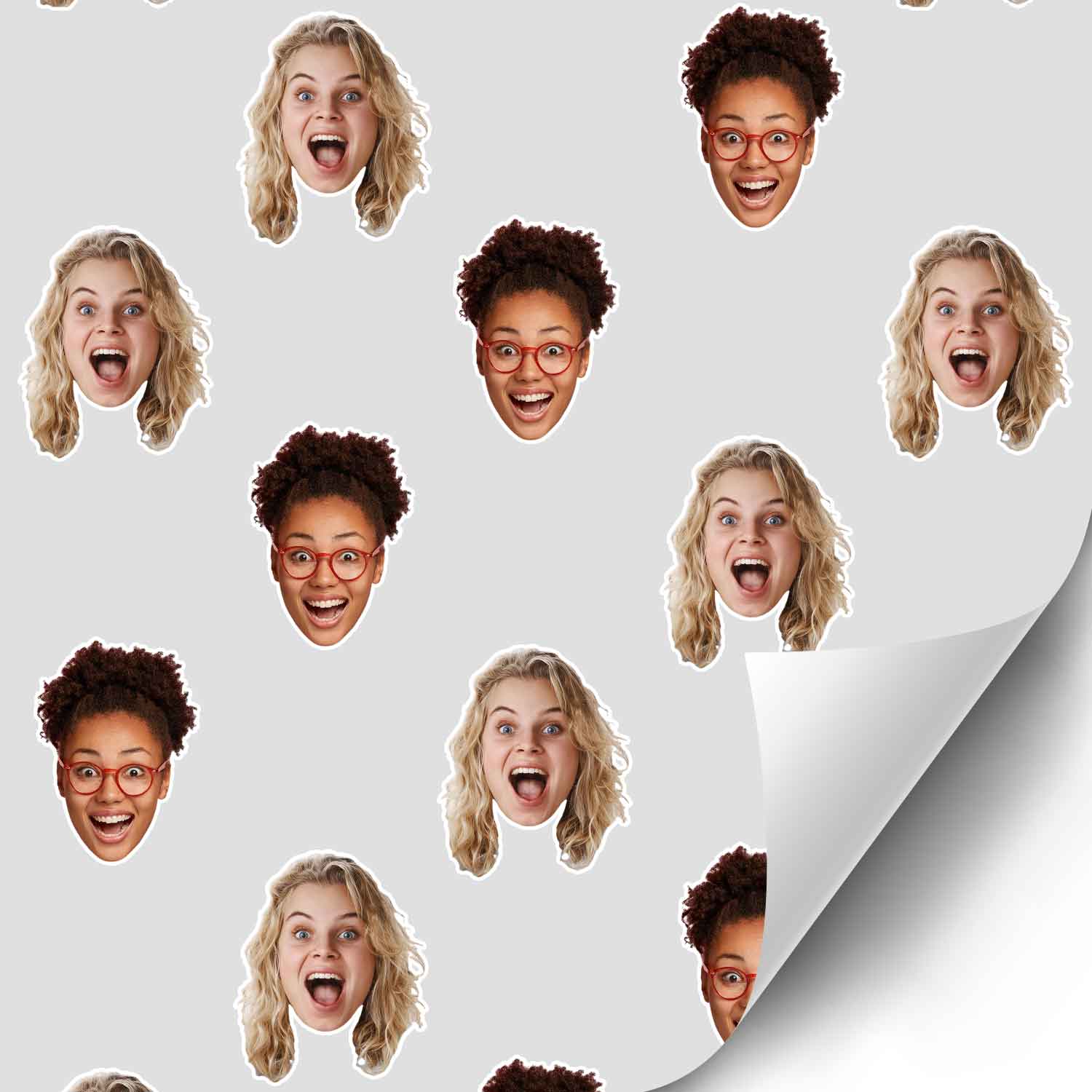 Friends Faces Personalised Wrapping Paper