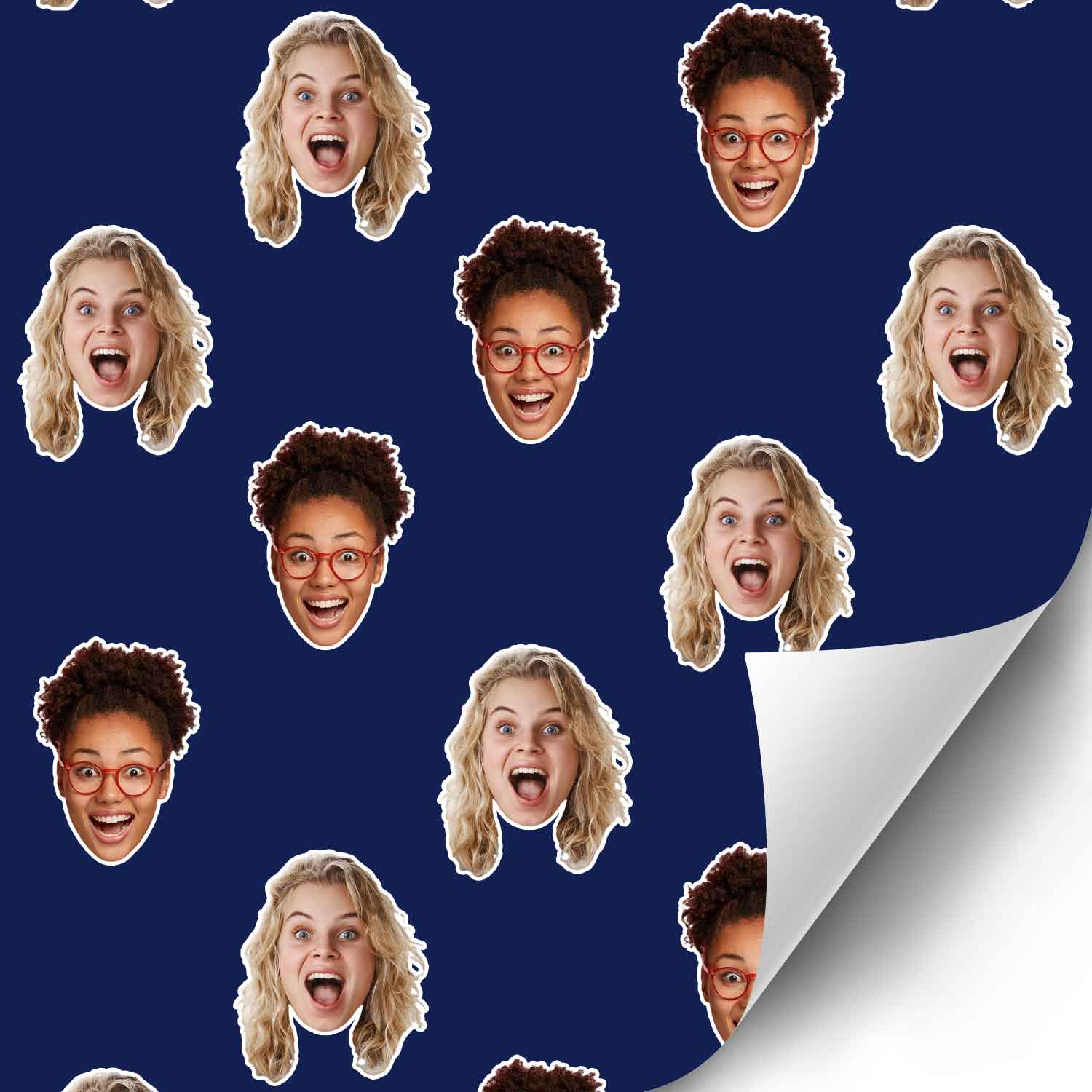 Friends Faces Personalised Wrapping Paper