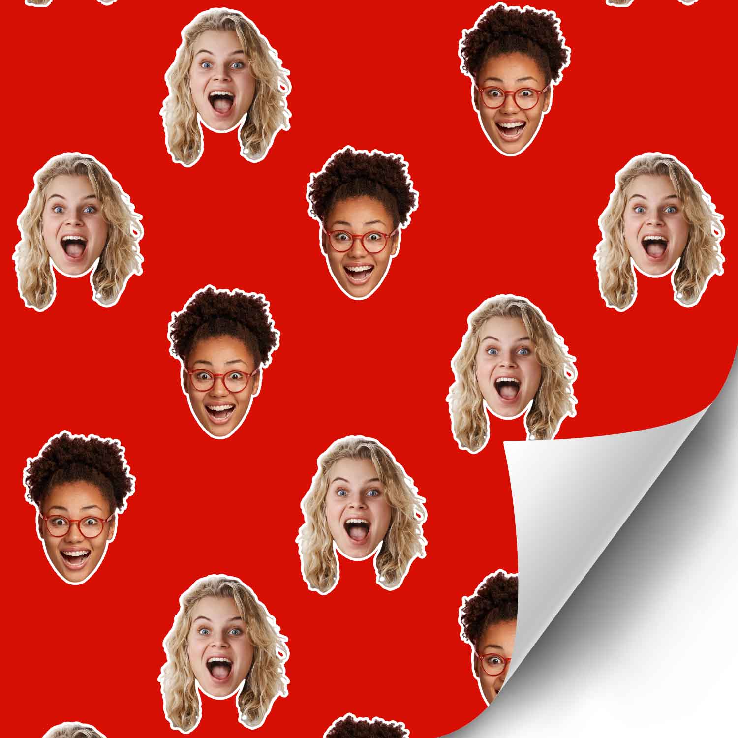 Friends Faces Personalised Wrapping Paper