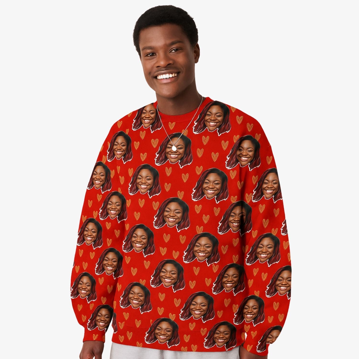 Gold Hearts Personalised Sweatshirt