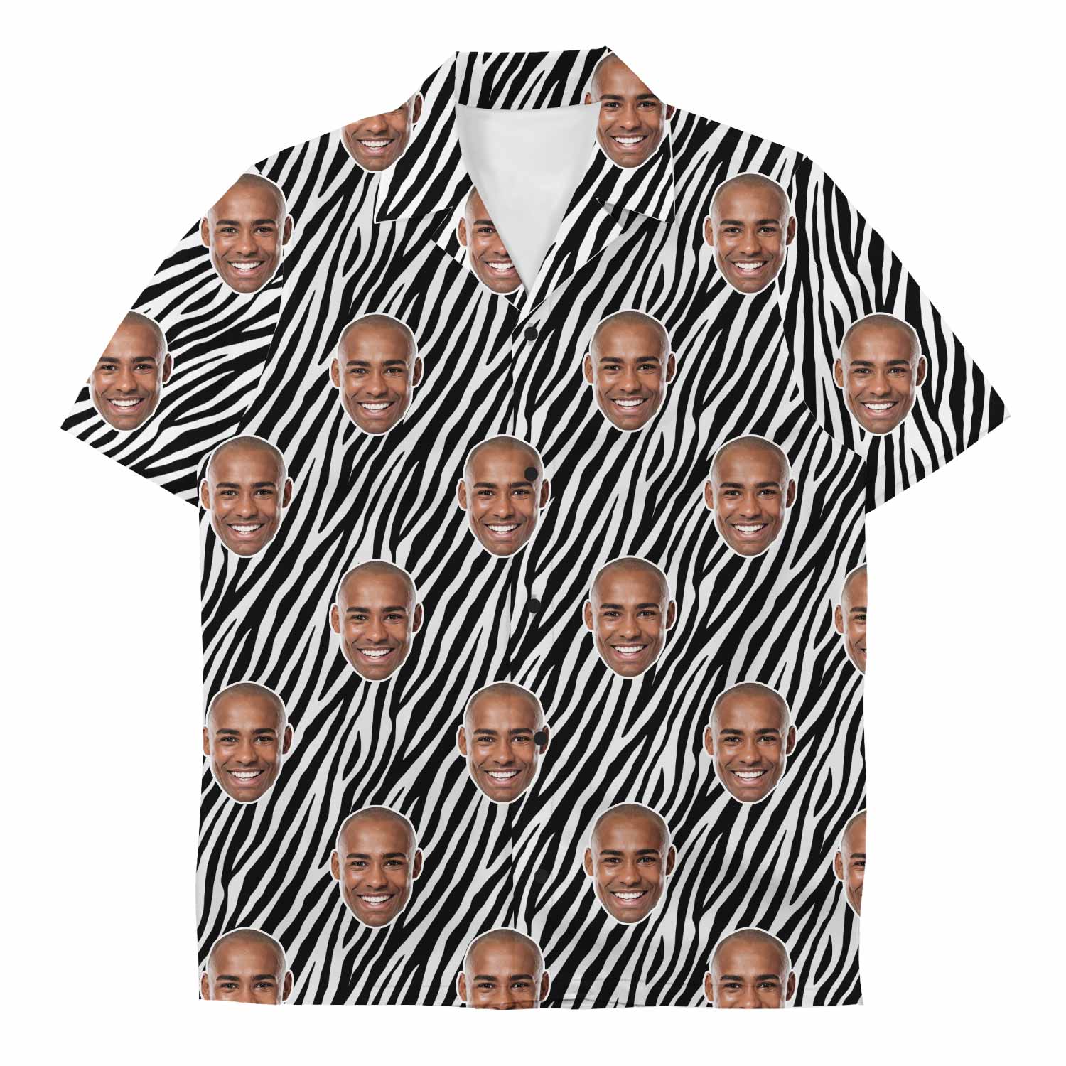 Zebra Print Custom Face Shirt