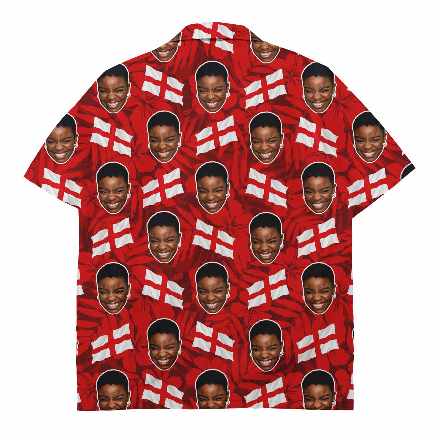 England Tropical Custom Face Hawaiian Shirt