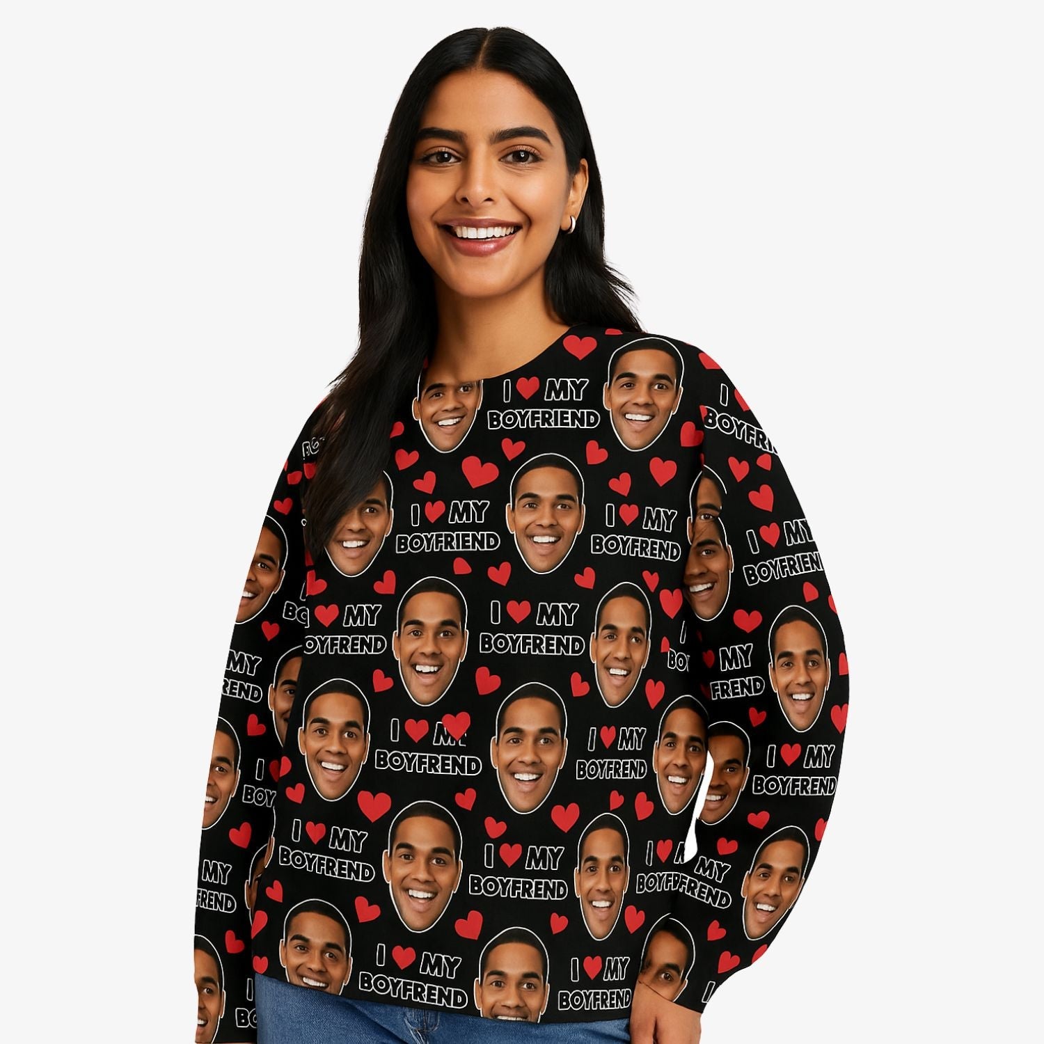 I Love My Boyfriend Personalised Sweatshirt