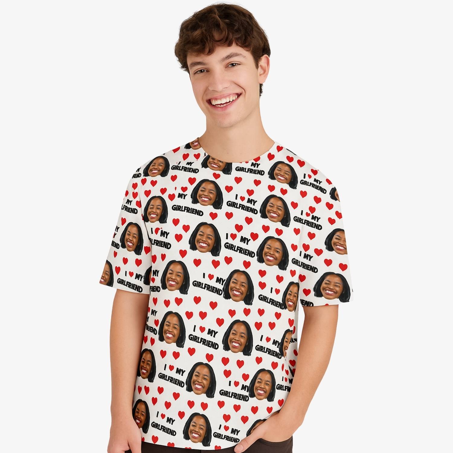 I Love My Girlfriend Custom T-Shirt