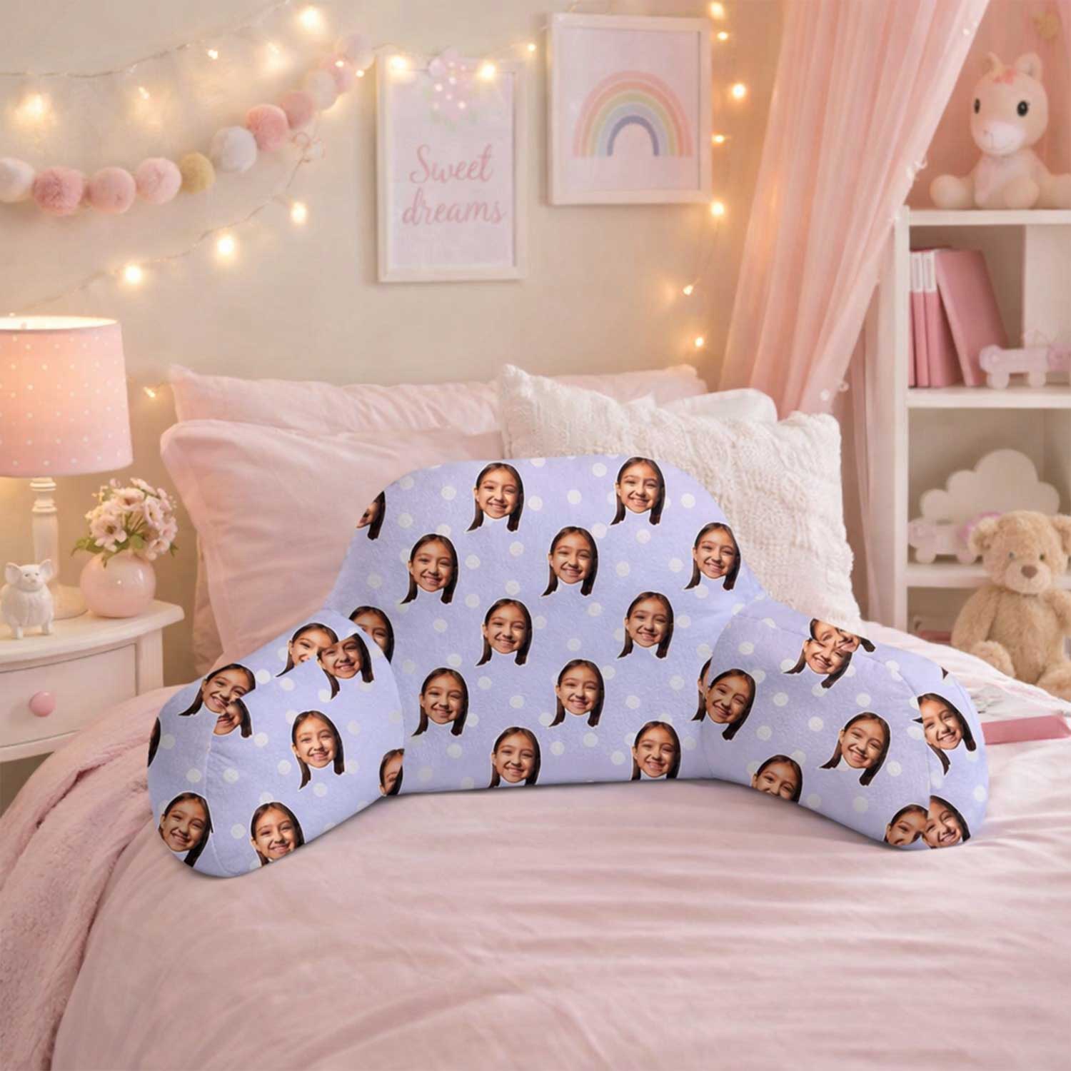 Personalised Kids Polka Dot Cuddle Cushion