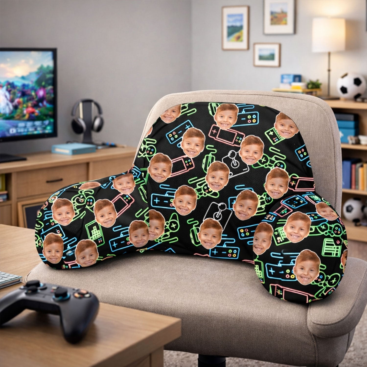 Personalised Kids Gaming Cuddle Cushion