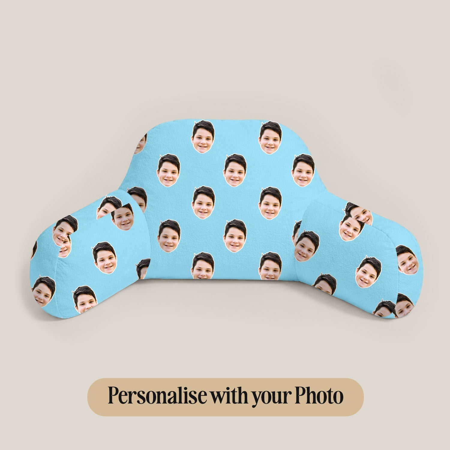 Personalised Kids Face Pattern Cuddle Cushion